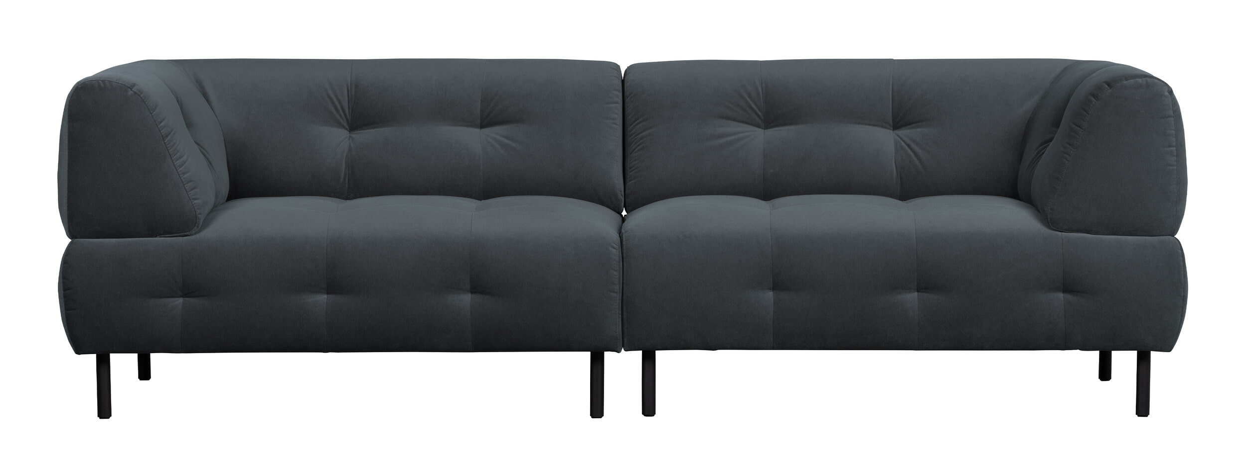 WOOOD Bank 'Lloyd' 4-zits, Velvet, kleur Cloud