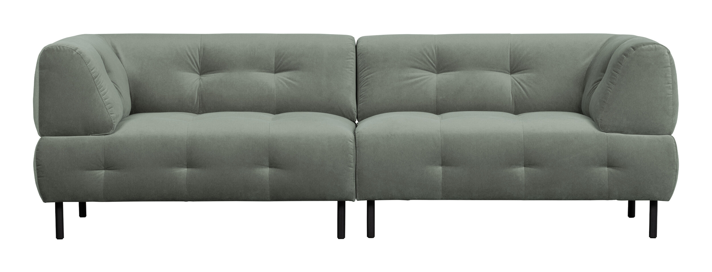 WOOOD Bank 'Lloyd' 4-zits, Velvet, kleur Waterplant