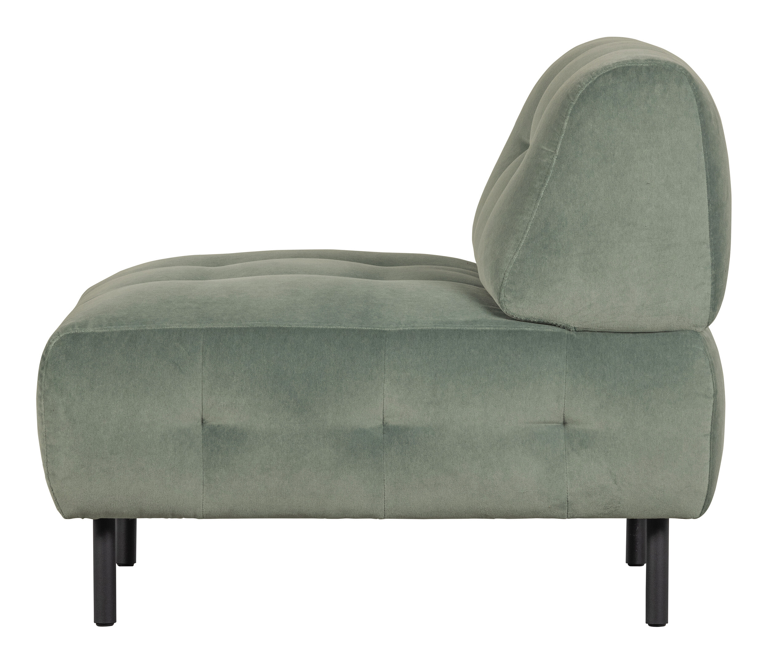 WOOOD Fauteuil 'Lloyd' Velvet, kleur Waterplant