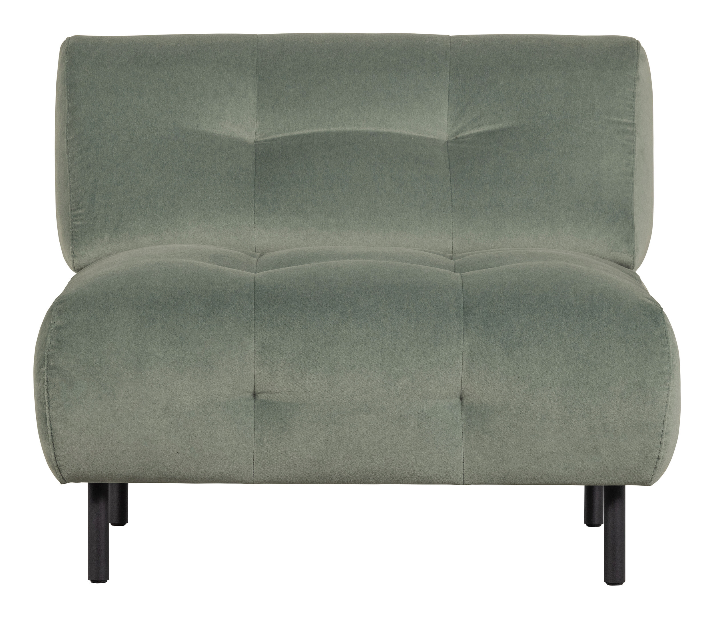 WOOOD Fauteuil 'Lloyd' Velvet, kleur Waterplant
