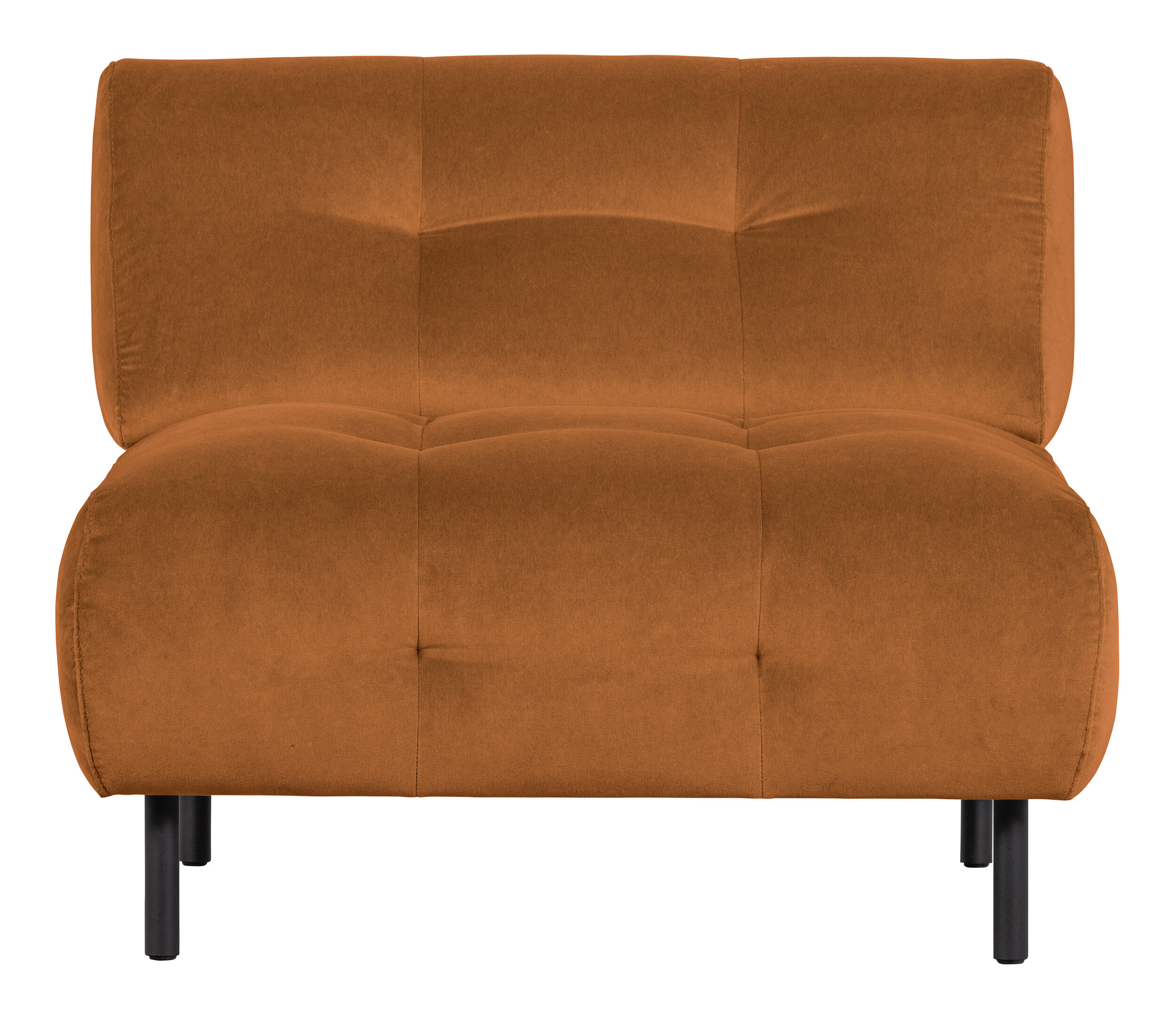 WOOOD Fauteuil 'Lloyd' Velvet, kleur Cinnamon