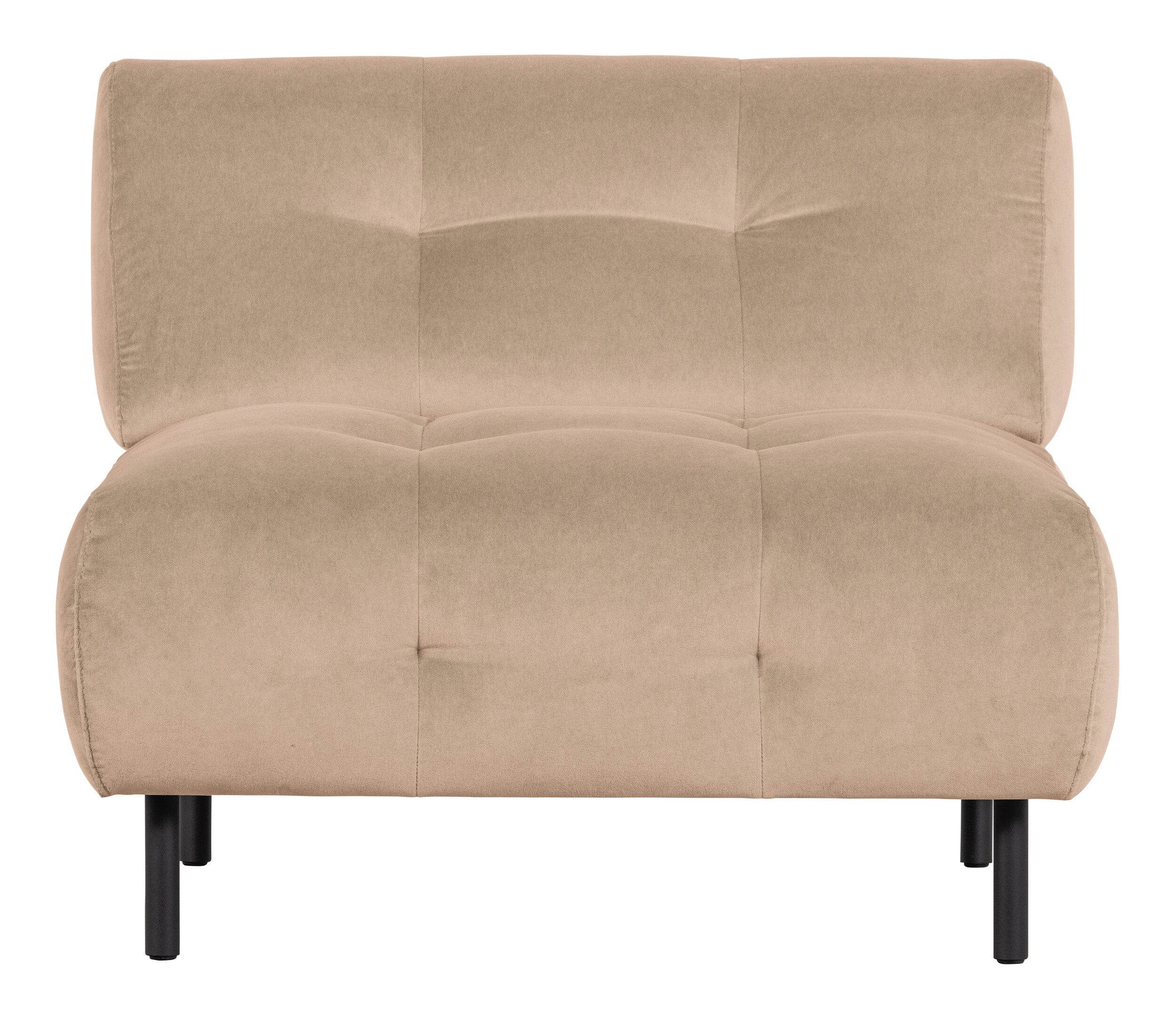 WOOOD Fauteuil 'Lloyd' Velvet, kleur Sea Salt