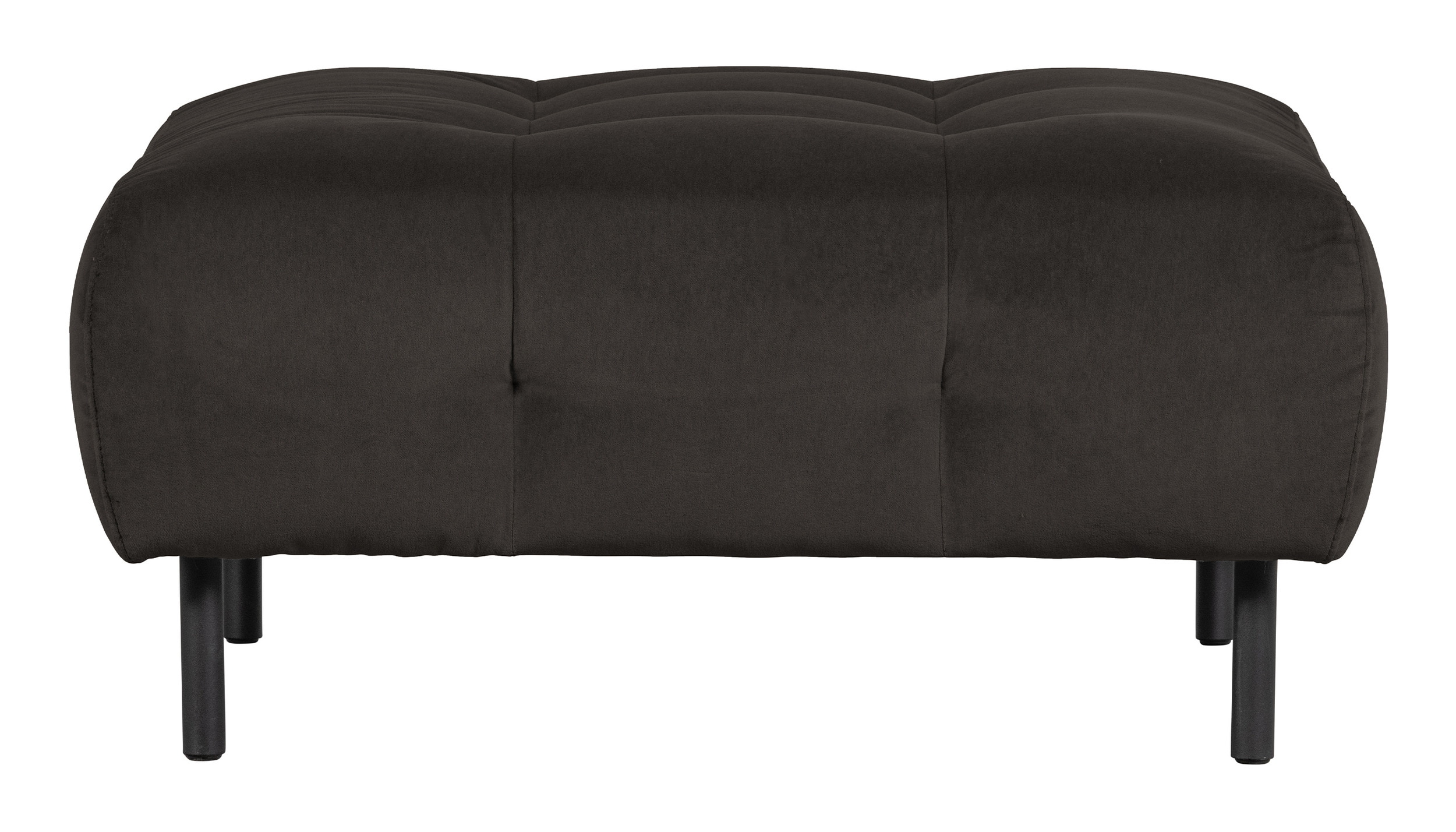 WOOOD Hocker 'Lloyd' Velvet, kleur Cast Iron