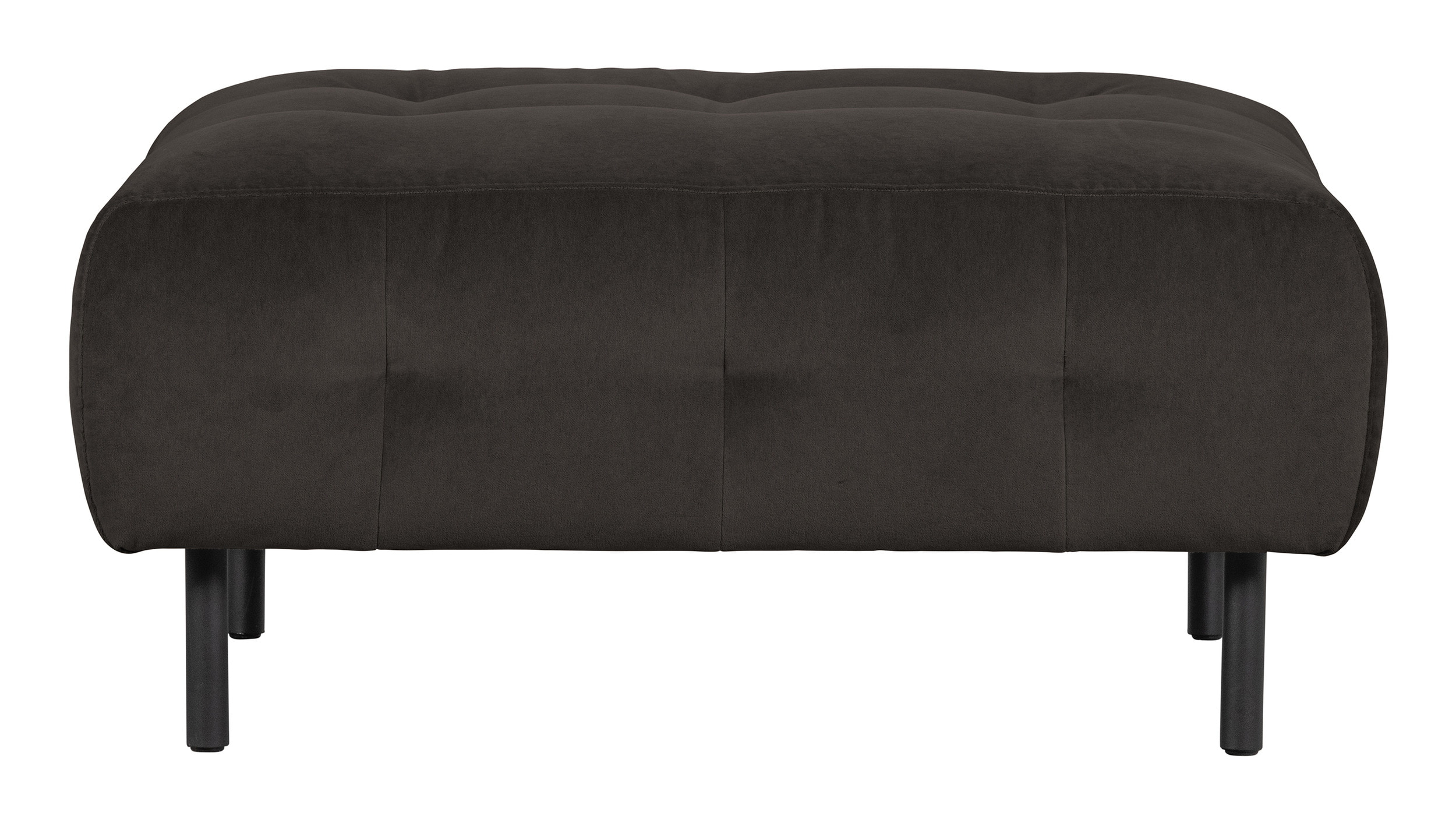WOOOD Hocker 'Lloyd' Velvet, kleur Cast Iron