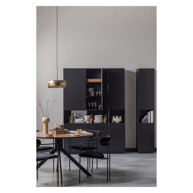 WOOOD Exclusive Opbergkast 'Finca' Mat zwart, 210 x 40cm