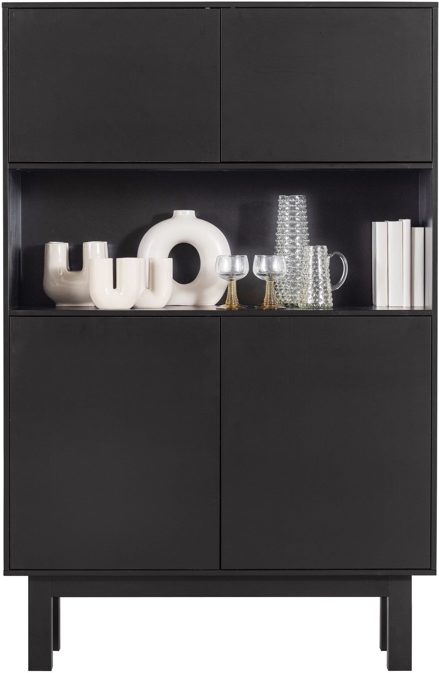 WOOOD Buffetkast 'Finca' Mat zwart, 170 x 110cm