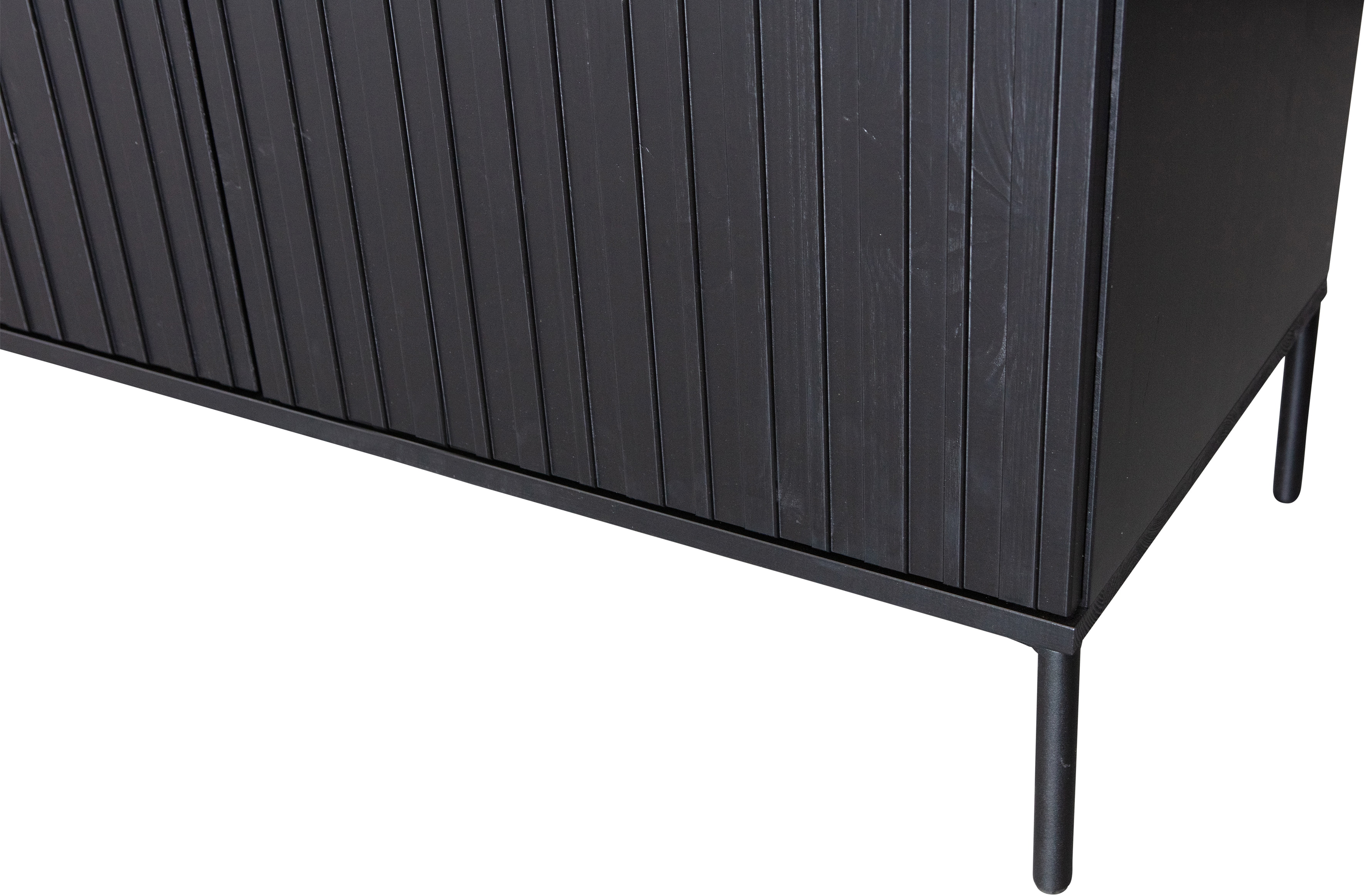 WOOOD Dressoir 'New Gravure' Grenen, 200cm, kleur Zwart
