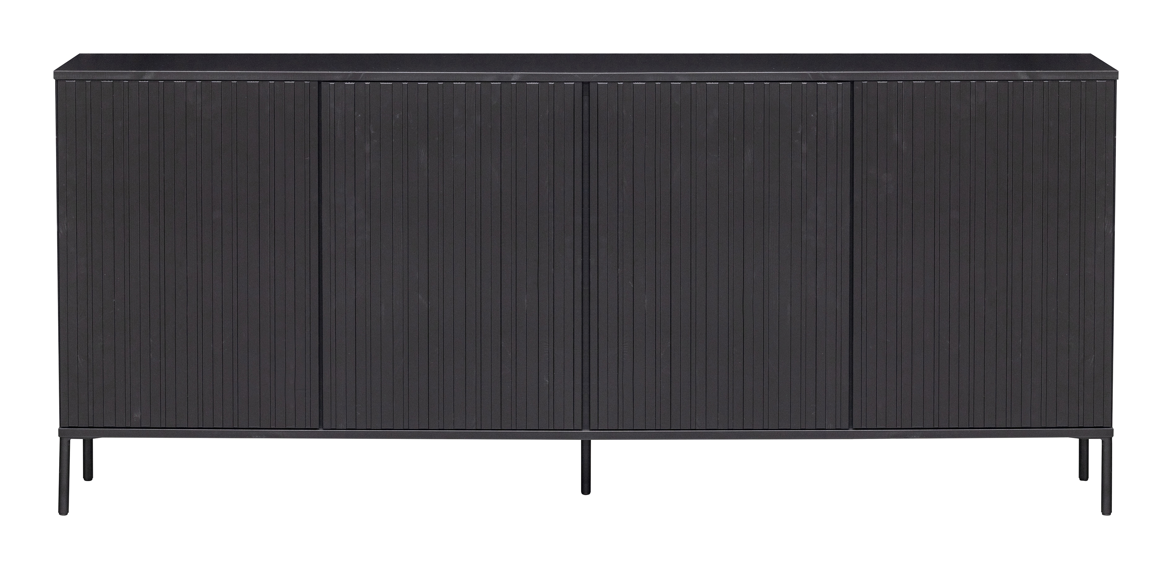 WOOOD Dressoir 'New Gravure' Grenen, 200cm, kleur Zwart