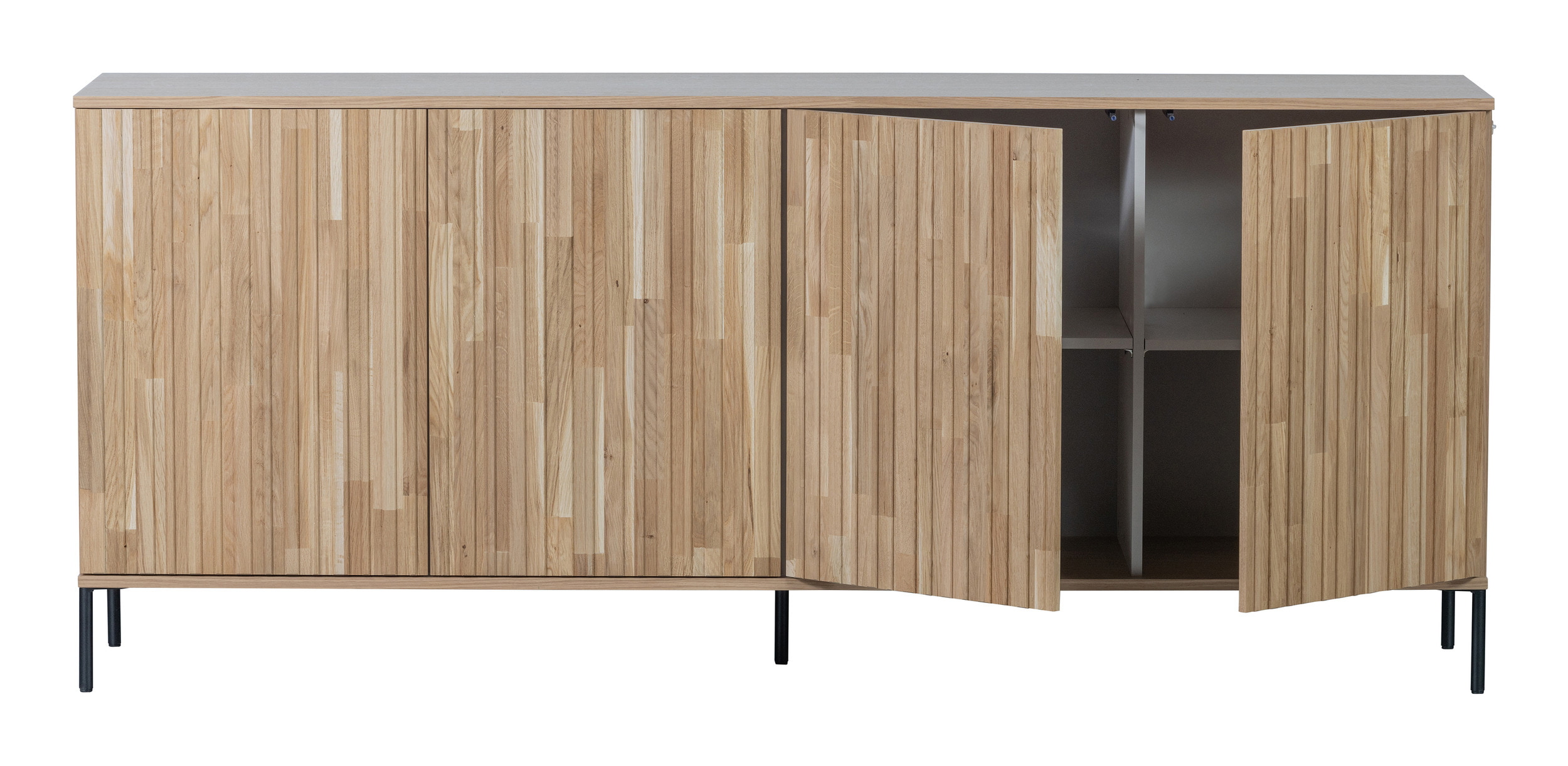 WOOOD Dressoir 'New Gravure' Eiken, 200cm, kleur Naturel