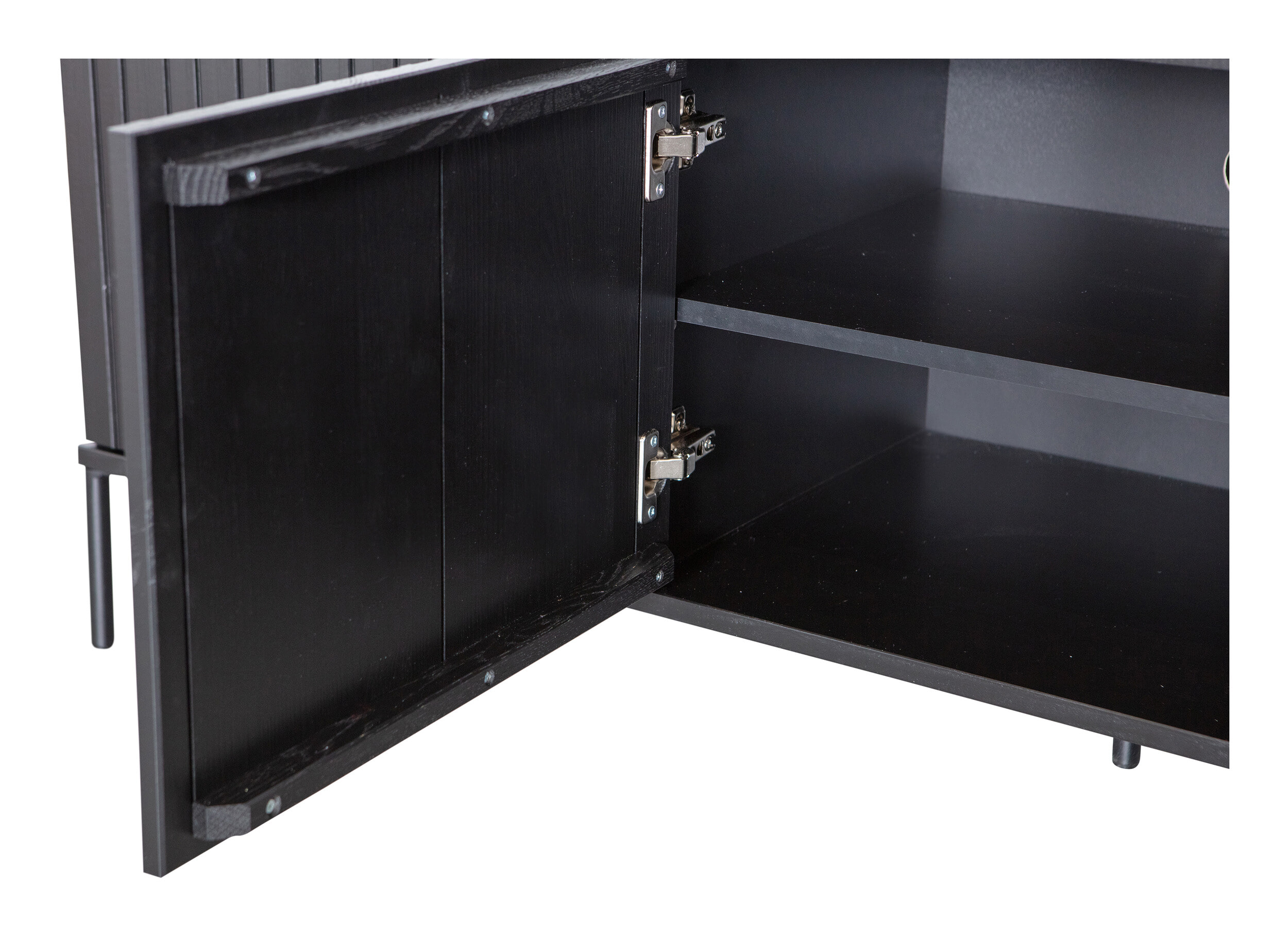 WOOOD TV-meubel 'New Gravure' Grenen, 150cm, kleur Zwart