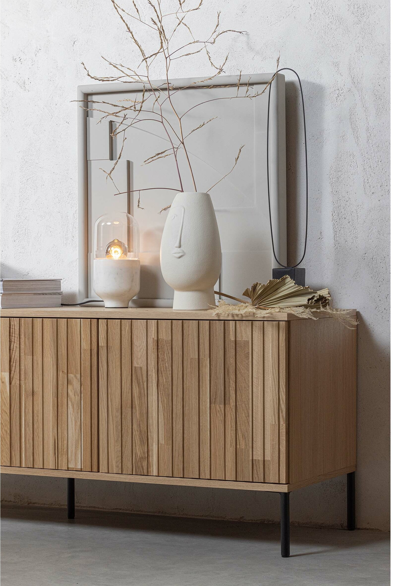 WOOOD TV-meubel 'New Gravure' EIken, 150cm, kleur Naturel