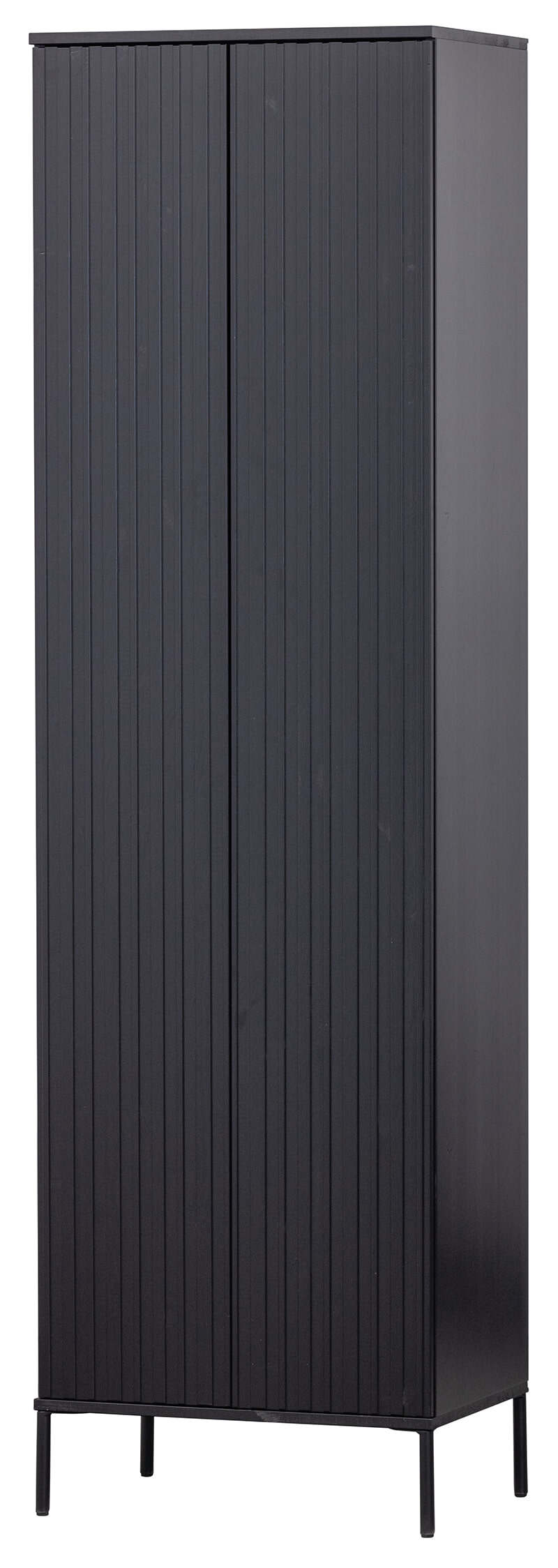 WOOOD Exclusive Opbergkast 'New Gravure' Grenen, 210 x 60cm, kleur Zwart online kopen