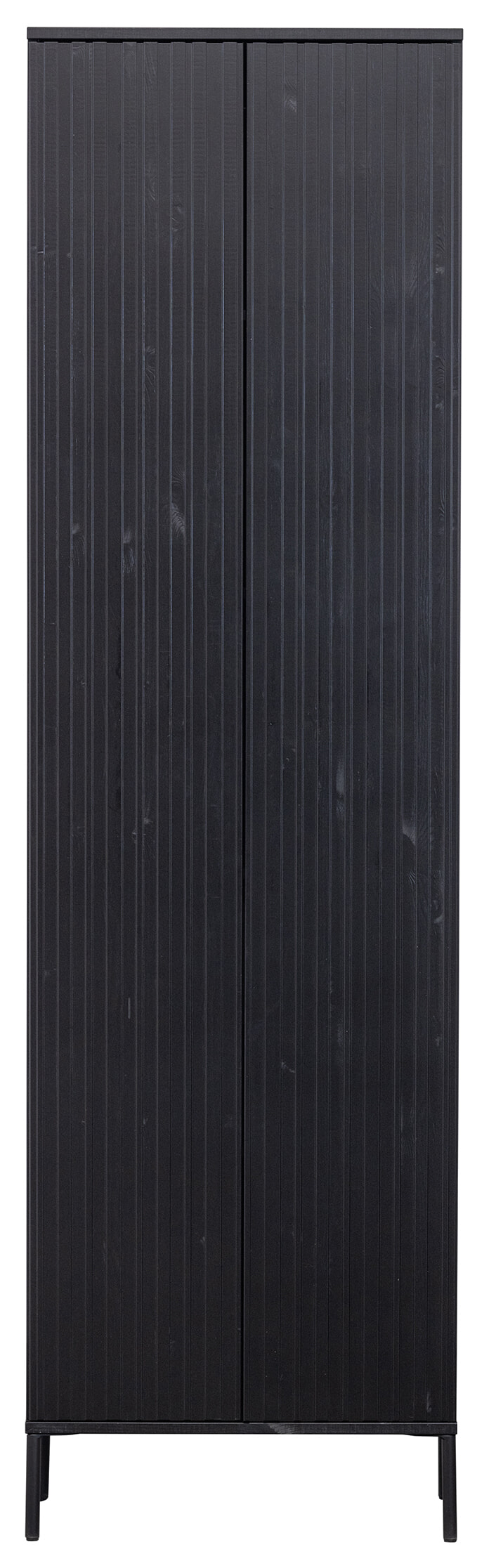 WOOOD Opbergkast 'New Gravure' Grenen, 210 x 60cm, kleur Zwart