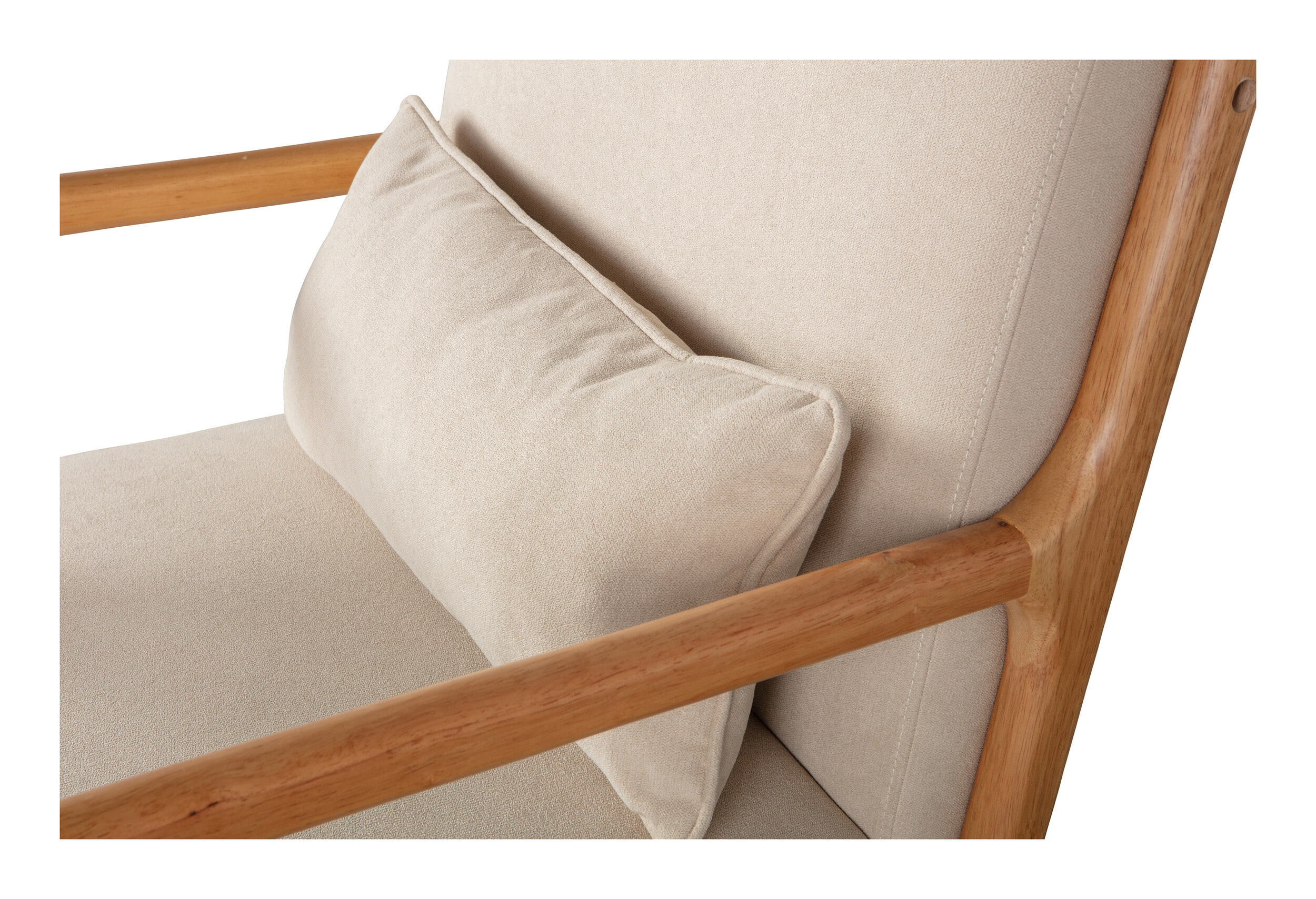 WOOOD Fauteuil 'Mark' Stof, kleur Naturel