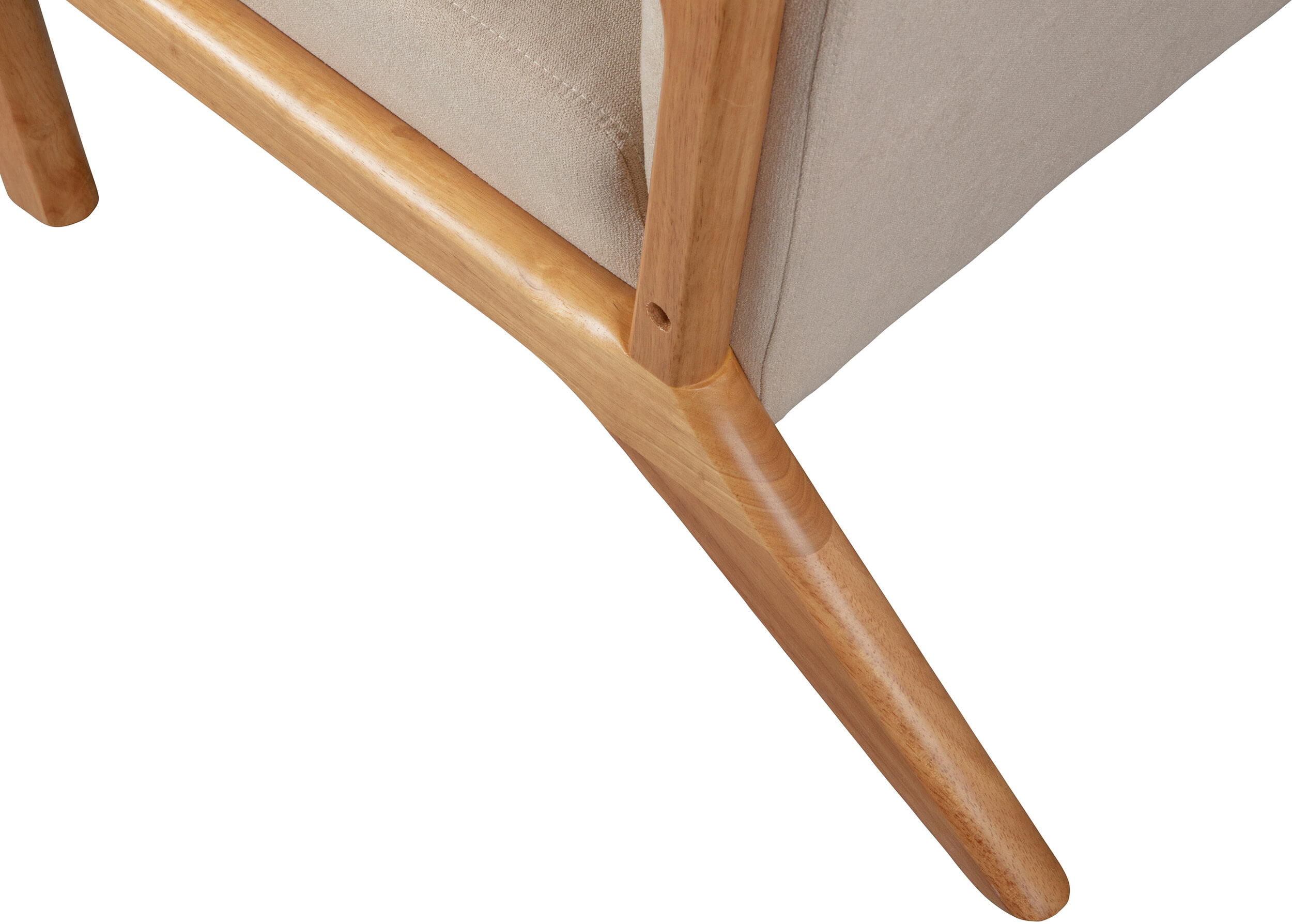 WOOOD Fauteuil 'Mark' Stof, kleur Naturel