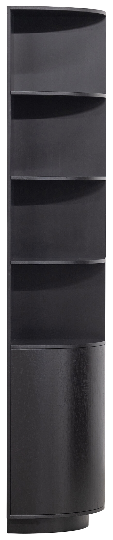 WOOOD Opbergkast 'Finca' Links, Mat zwart, 210 x 78cm