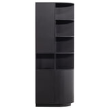 WOOOD Opbergkast 'Finca' Rechts, Mat zwart, 210 x 78cm