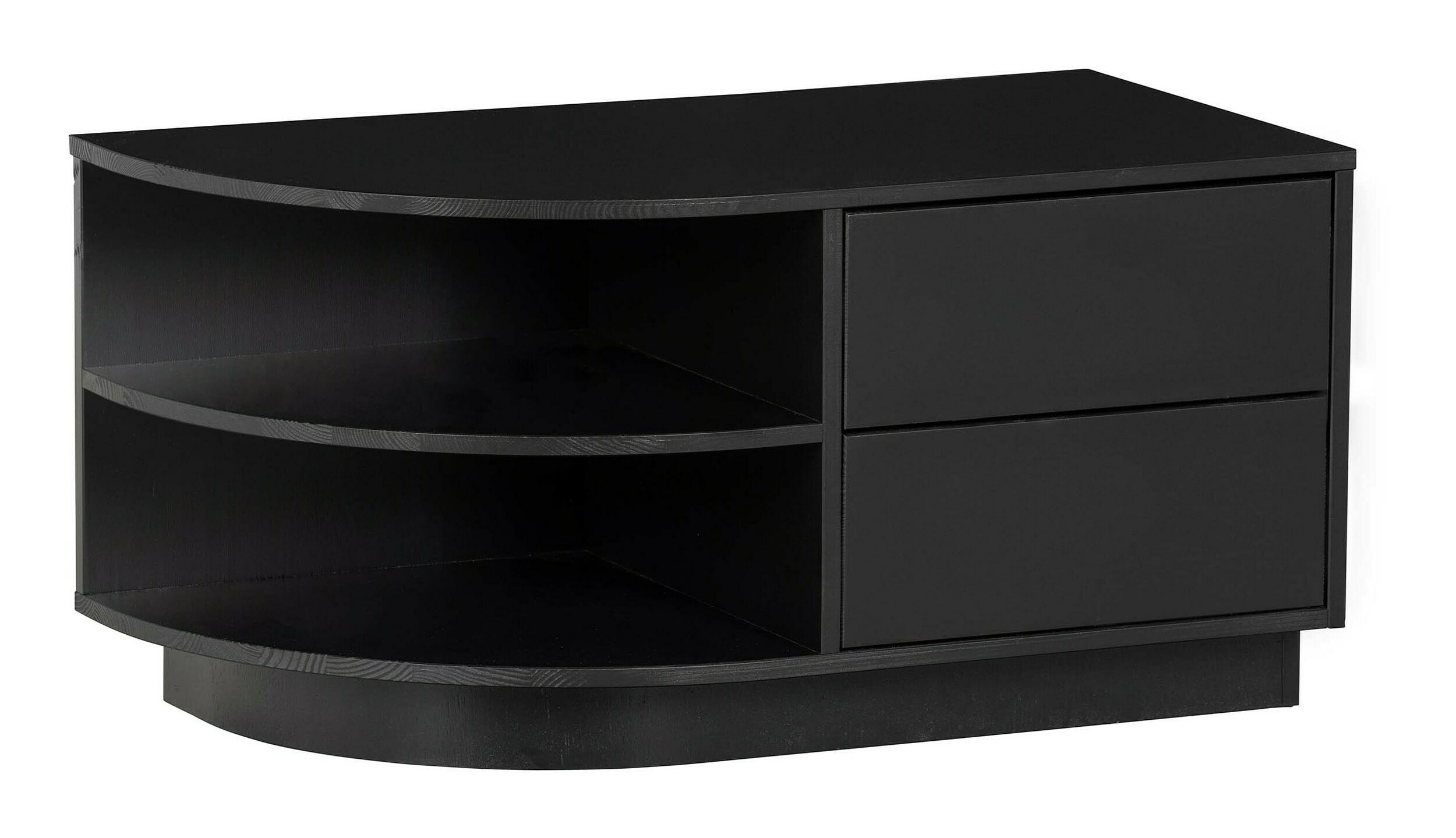 WOOOD TV-meubel 'Finca' Links, Mat zwart, 78cm