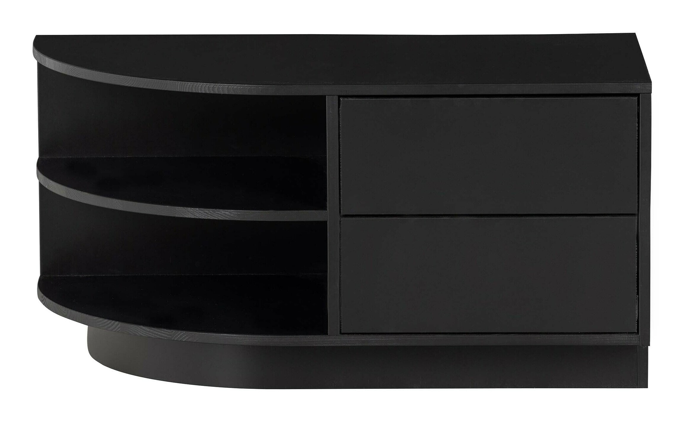 WOOOD TV-meubel 'Finca' Links, Mat zwart, 78cm