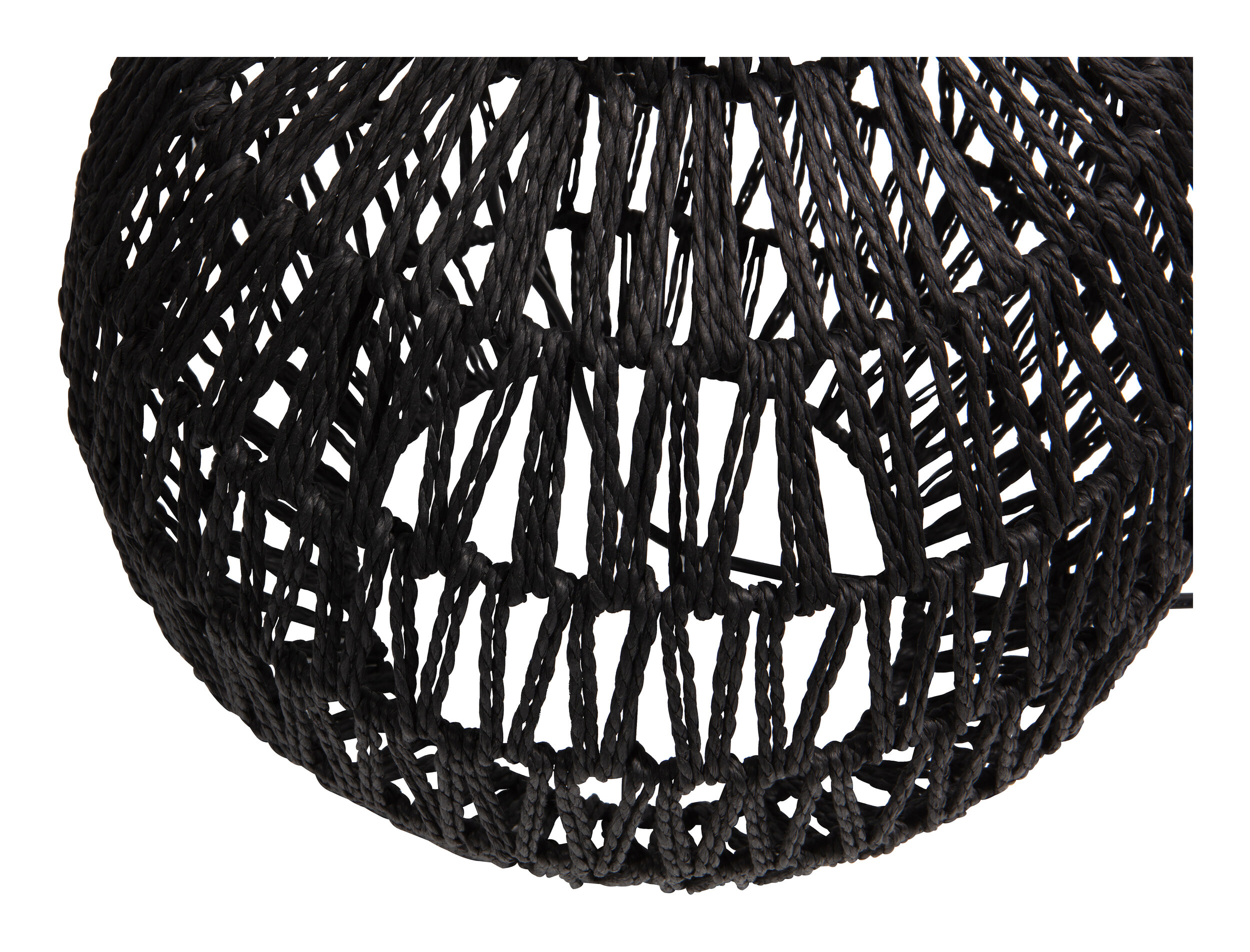 WOOOD Tafellamp 'Macy' Rattan, kleur Zwart (excl. kap)