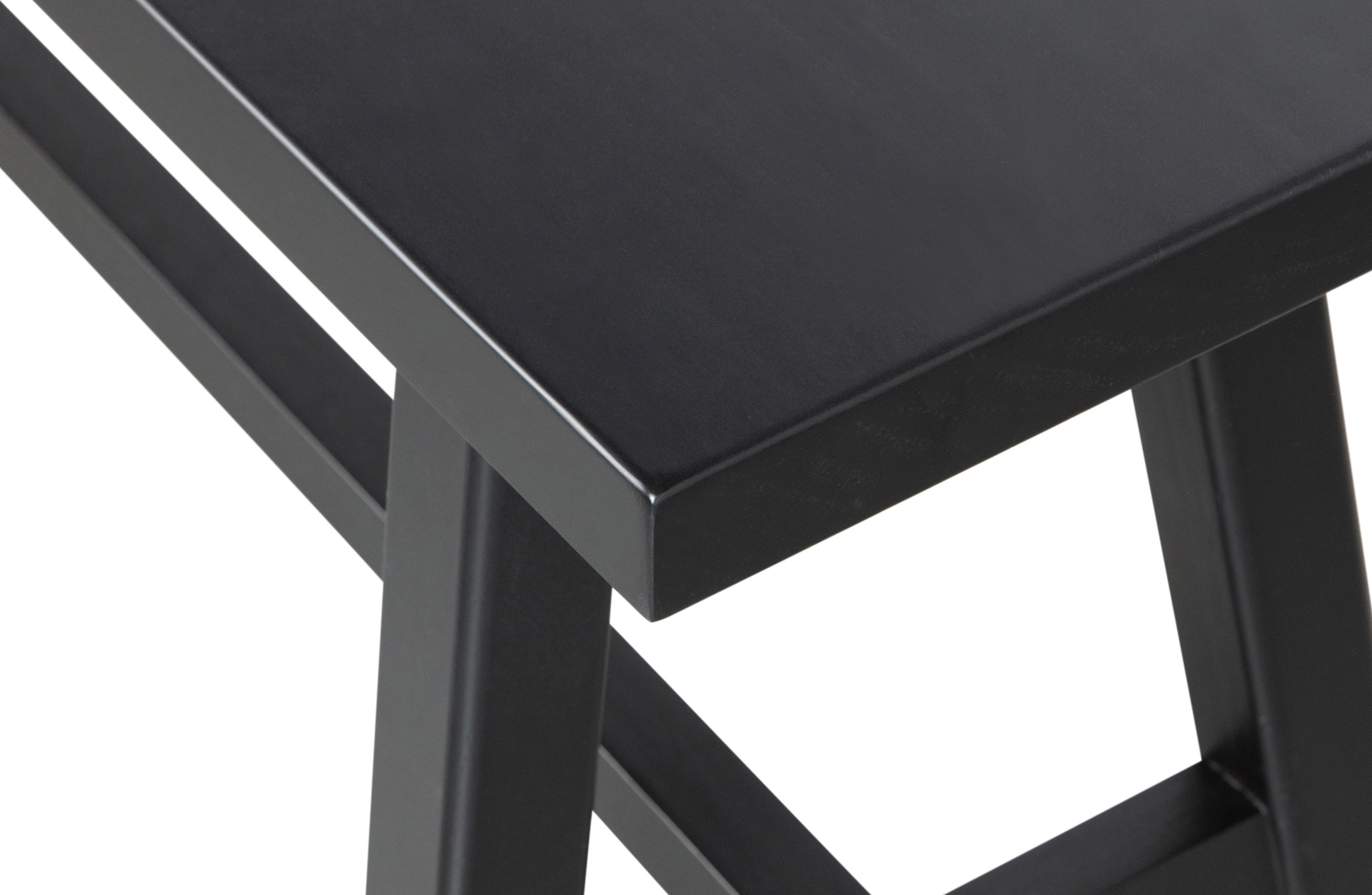 WOOOD Eetkamerbank 'Imme' Grenenhout 110cm, kleur Zwart