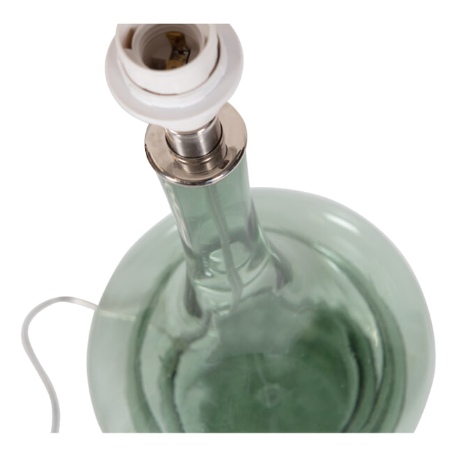 BePureHome Tafellamp 'Straw' Glas, kleur Olijfgroen (excl. kap)