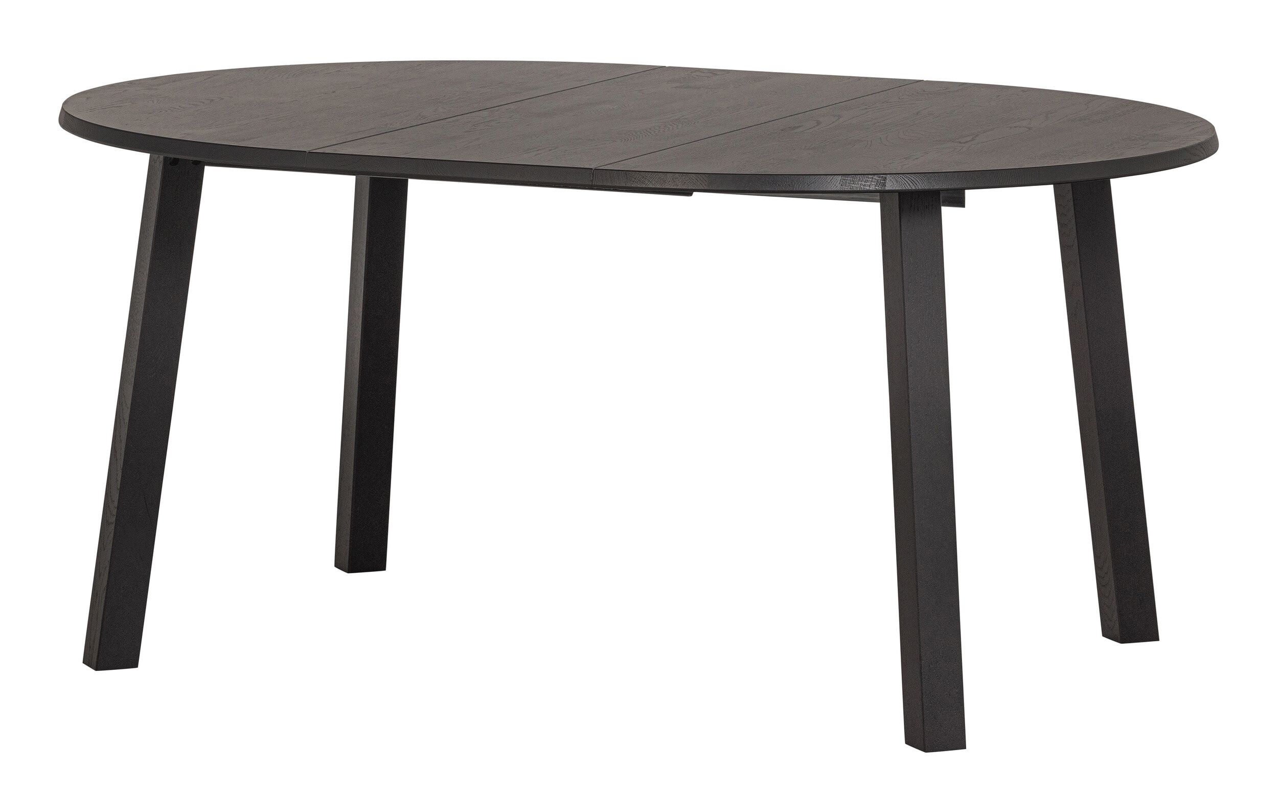 WOOOD Uitschuifbare Ronde Eettafel 'Lange Jan' Eiken, 120-200 x 120cm, kleur blacknight