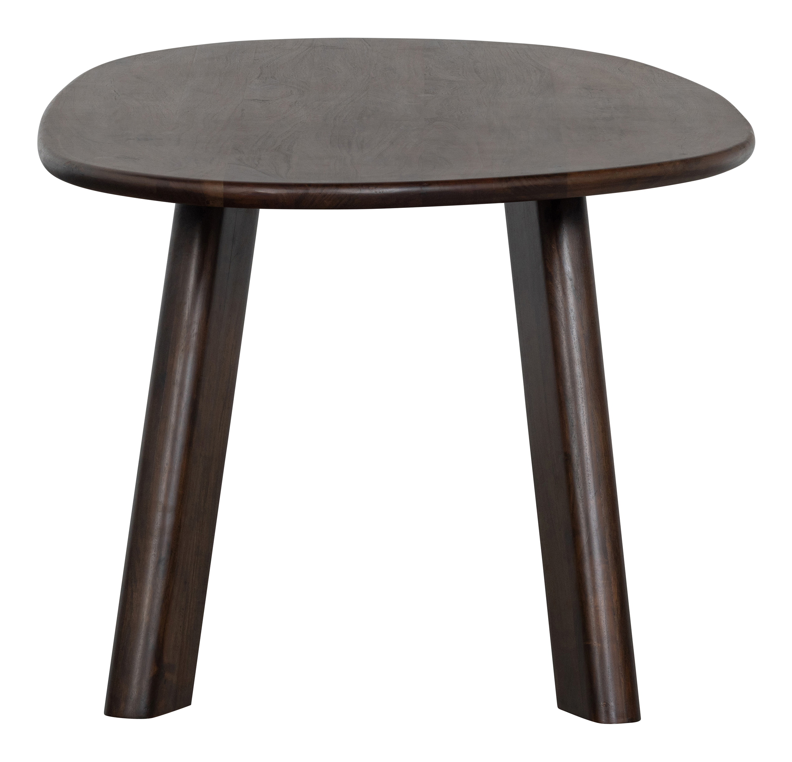WOOOD Organische Eettafel 'Roundly' Mangohout, 200 x 100cm, kleur Walnoot