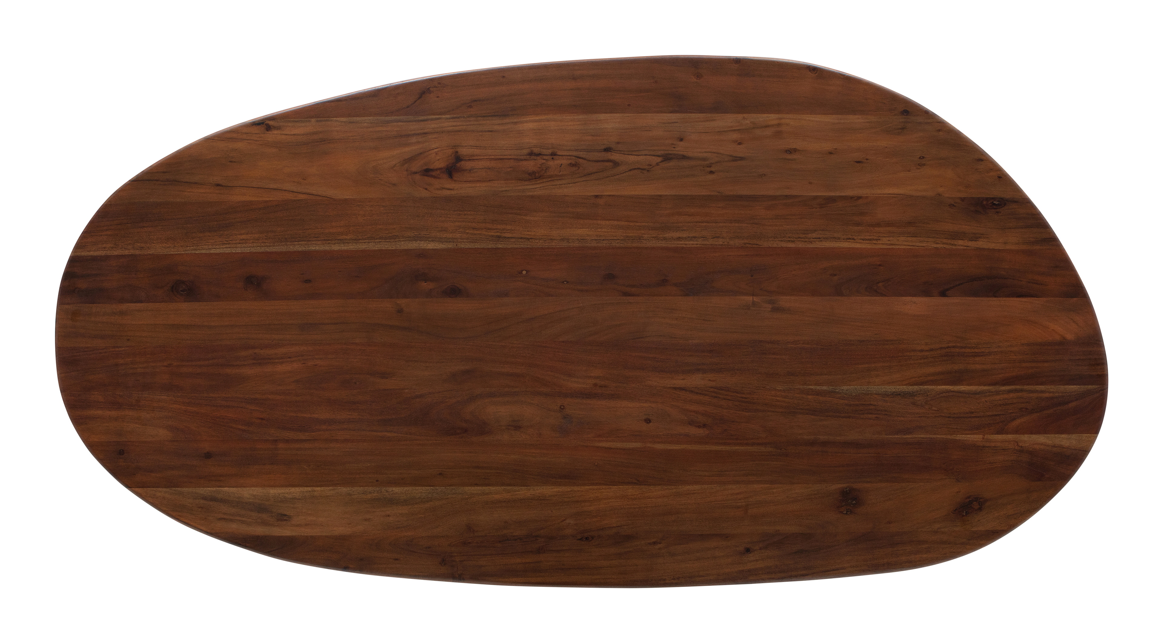 WOOOD Organische Eettafel 'Roundly' Mangohout, 200 x 100cm, kleur Walnoot