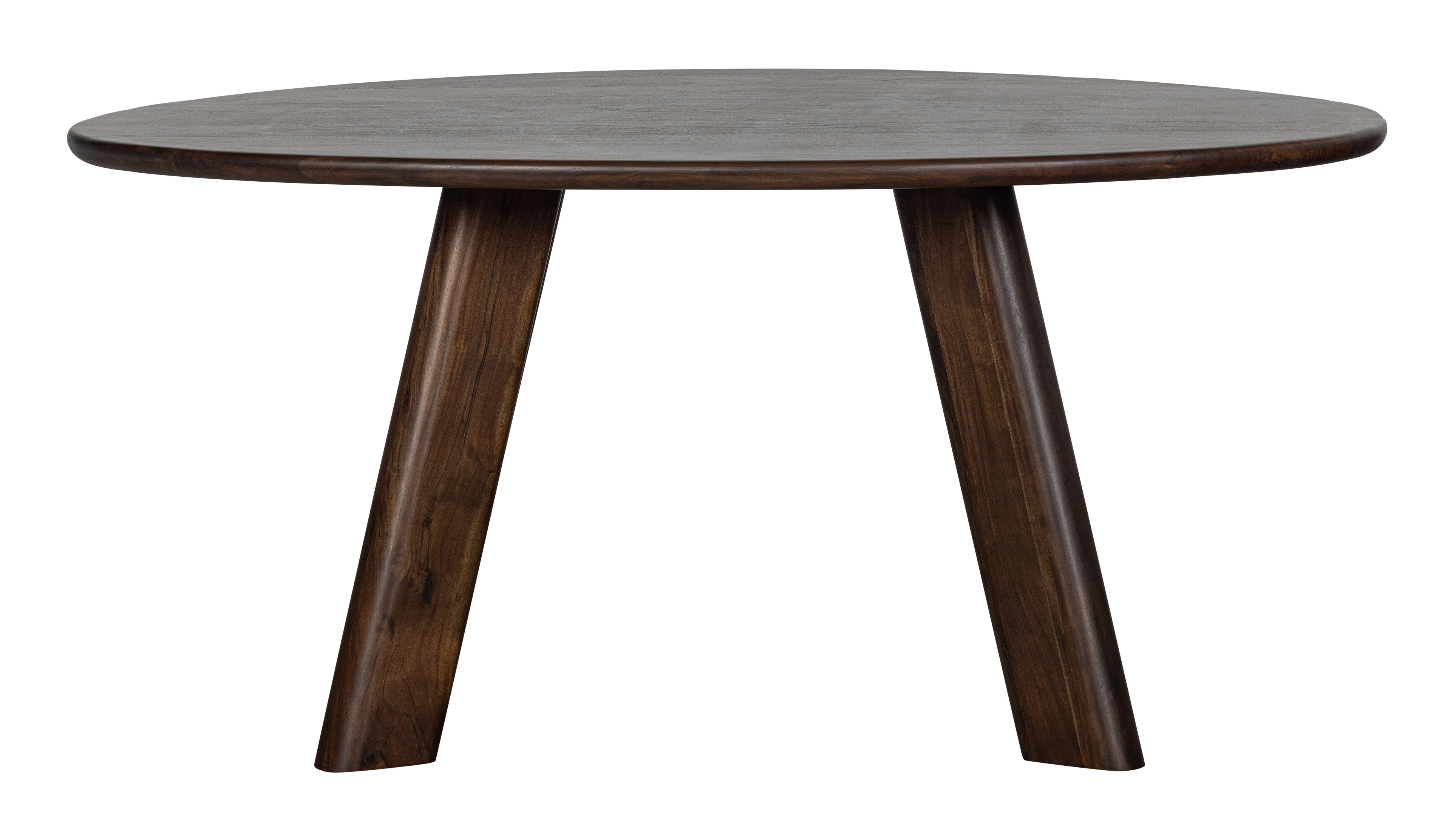 WOOOD Organische Eettafel 'Roundly' Mangohout, 160 x 110cm, kleur Walnoot