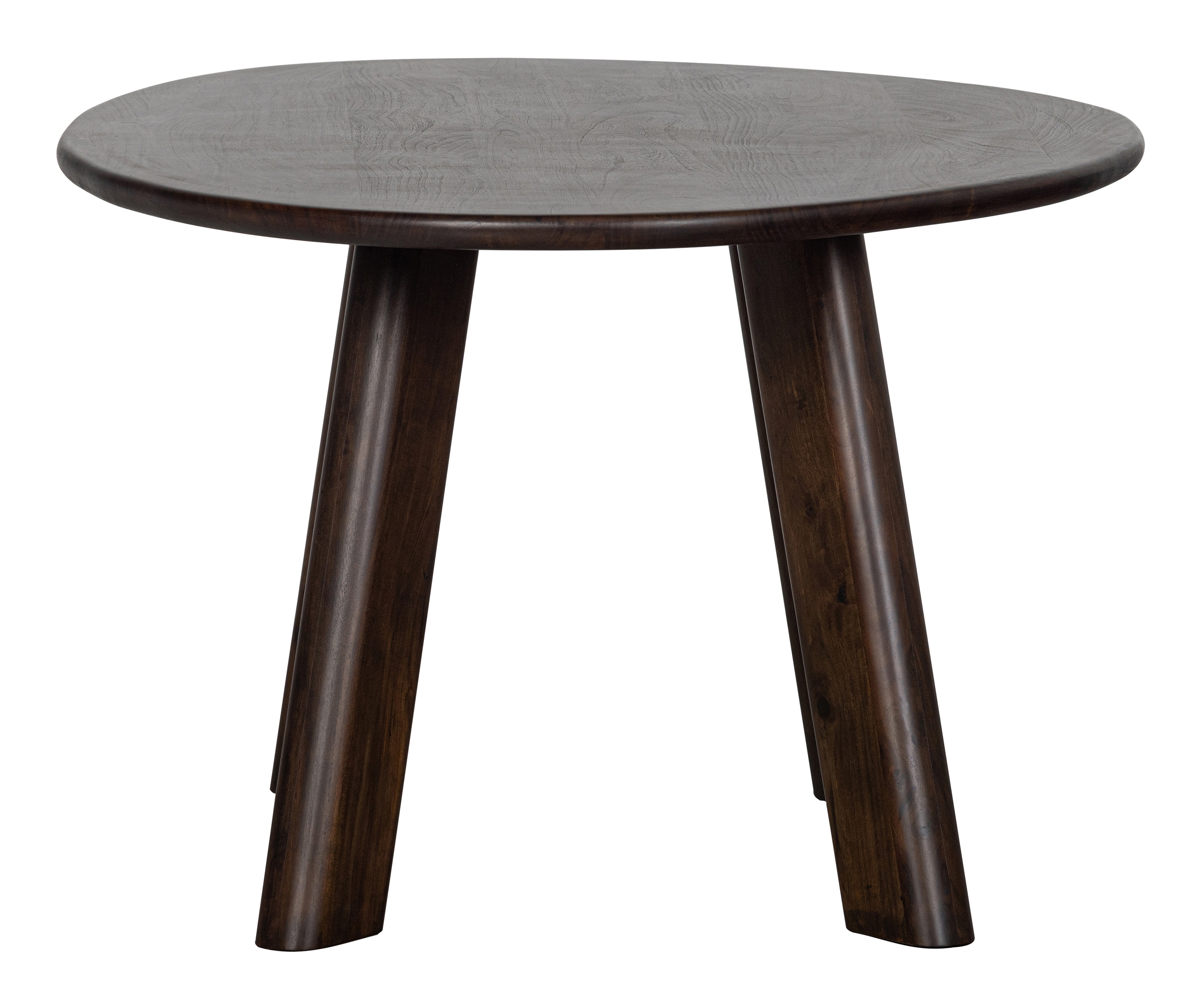 WOOOD Organische Eettafel 'Roundly' Mangohout, 160 x 110cm, kleur Walnoot