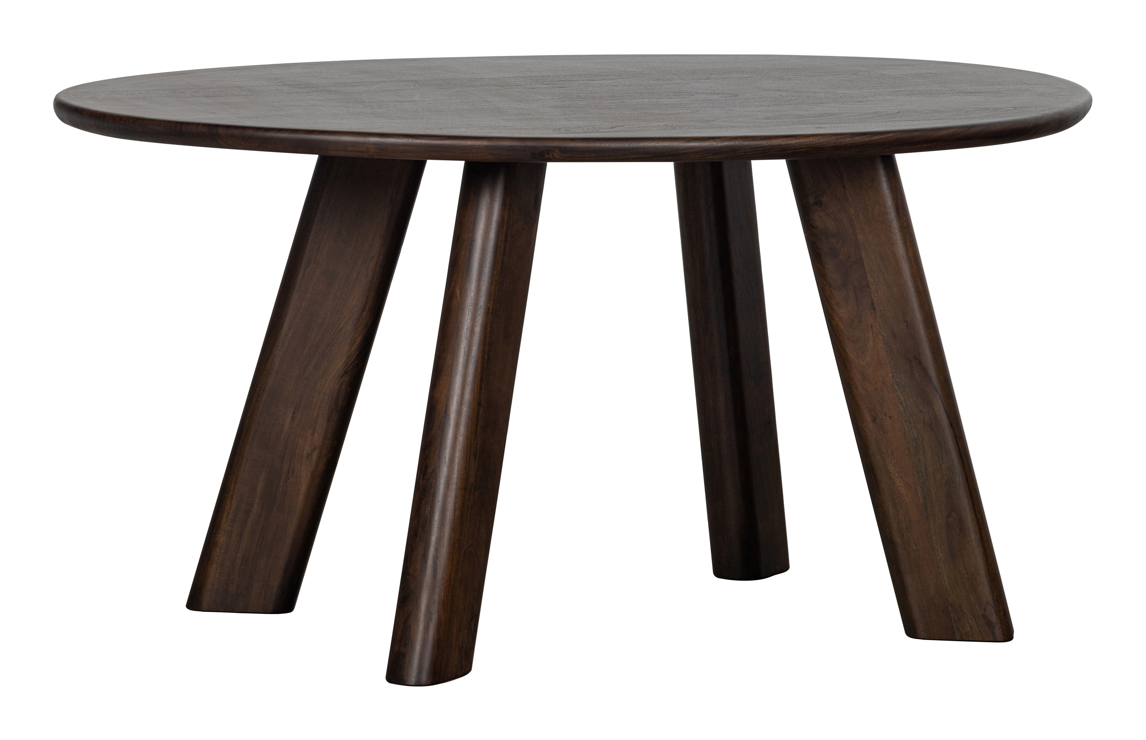 WOOOD Organische Eettafel 'Roundly' Mangohout, 160 x 110cm, kleur Walnoot