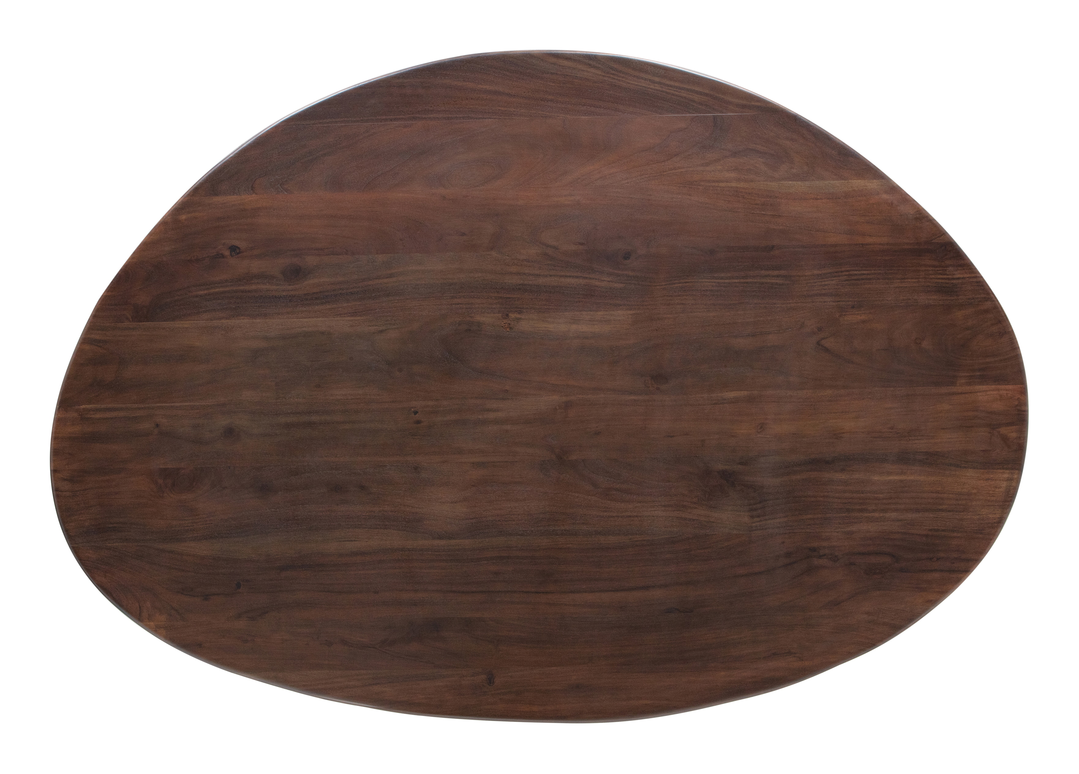 WOOOD Organische Eettafel 'Roundly' Mangohout, 160 x 110cm, kleur Walnoot