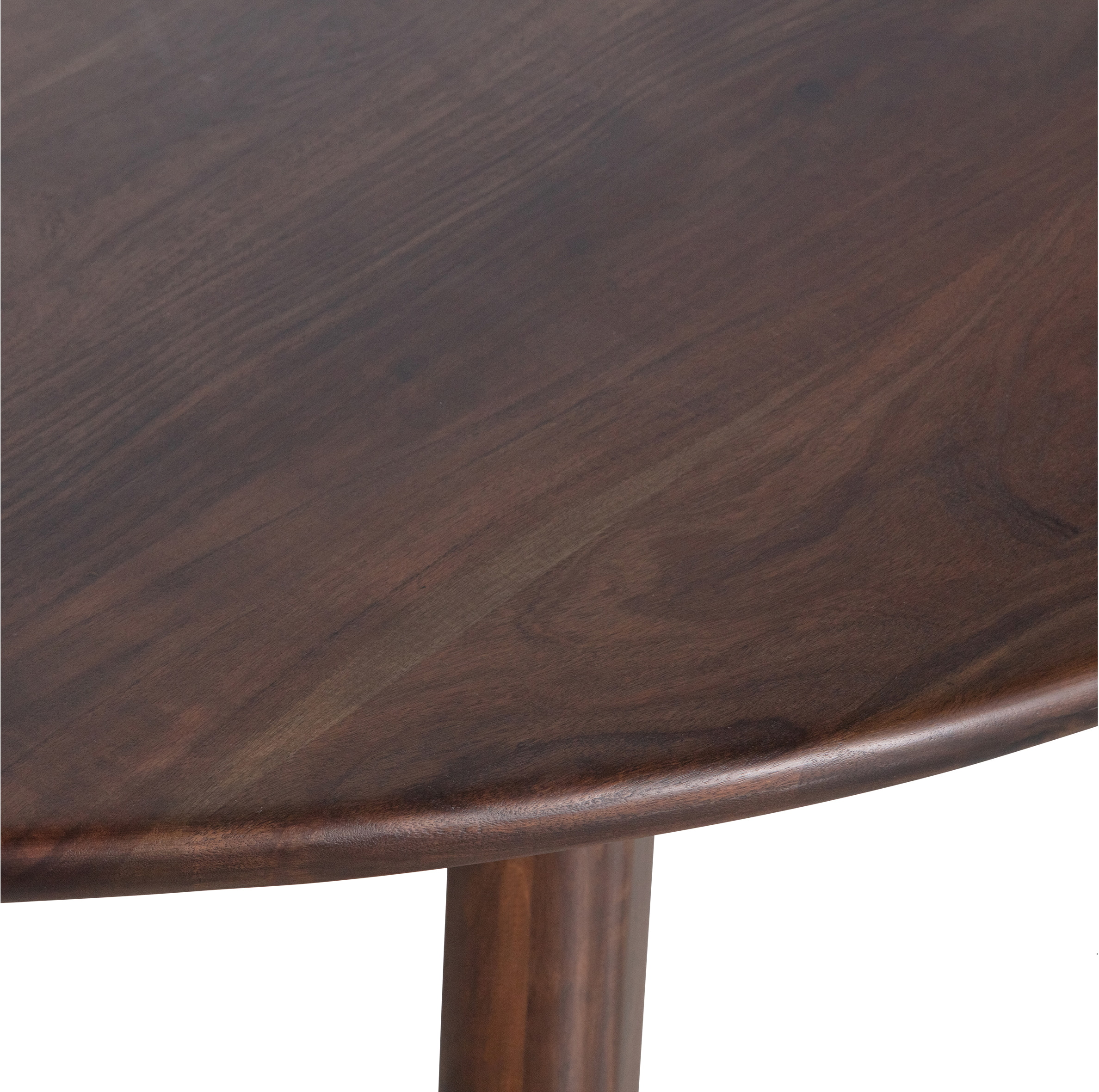 WOOOD Organische Eettafel 'Roundly' Mangohout, 160 x 110cm, kleur Walnoot