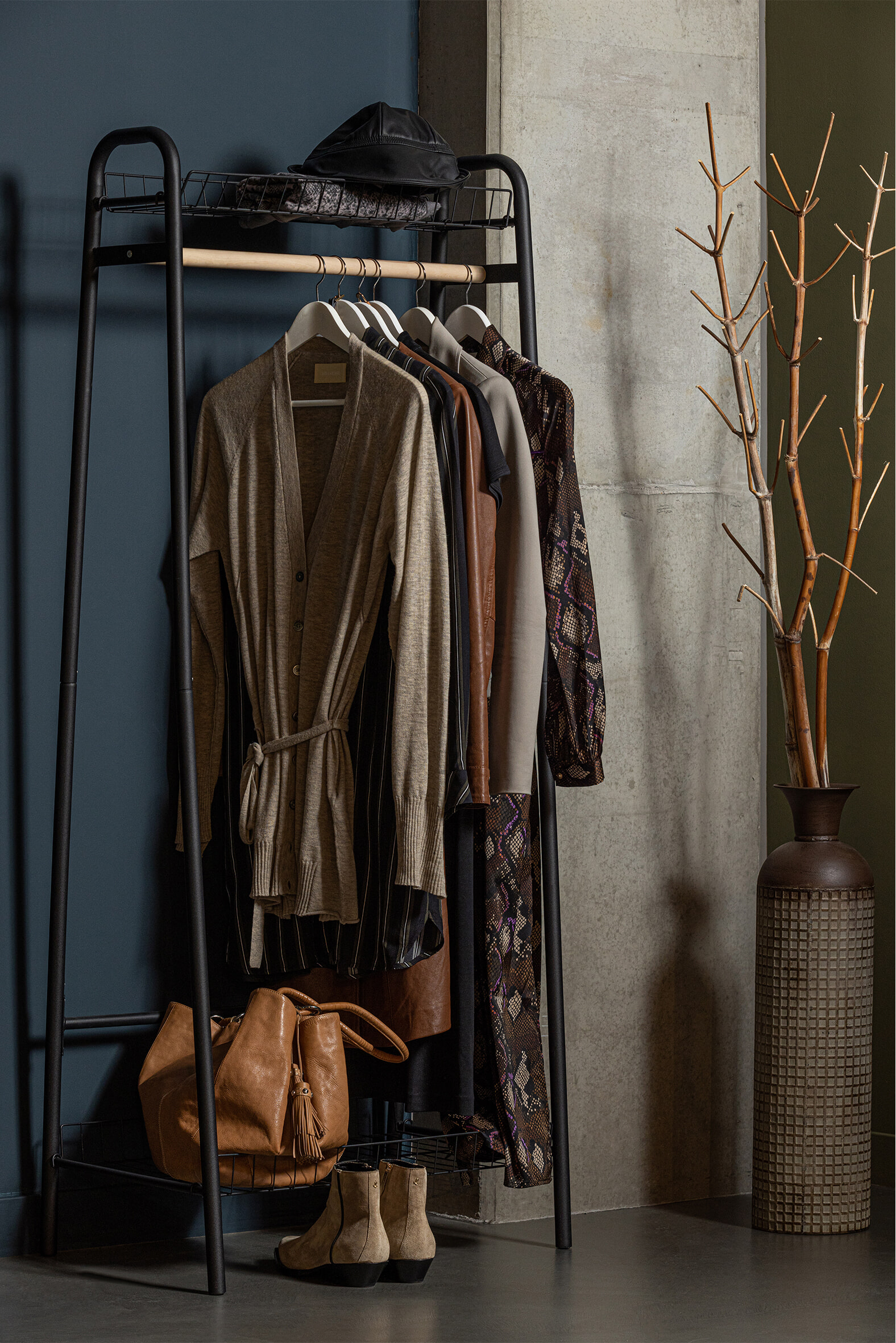 WOOOD Kledingrek 'Jovi' Metaal en hout