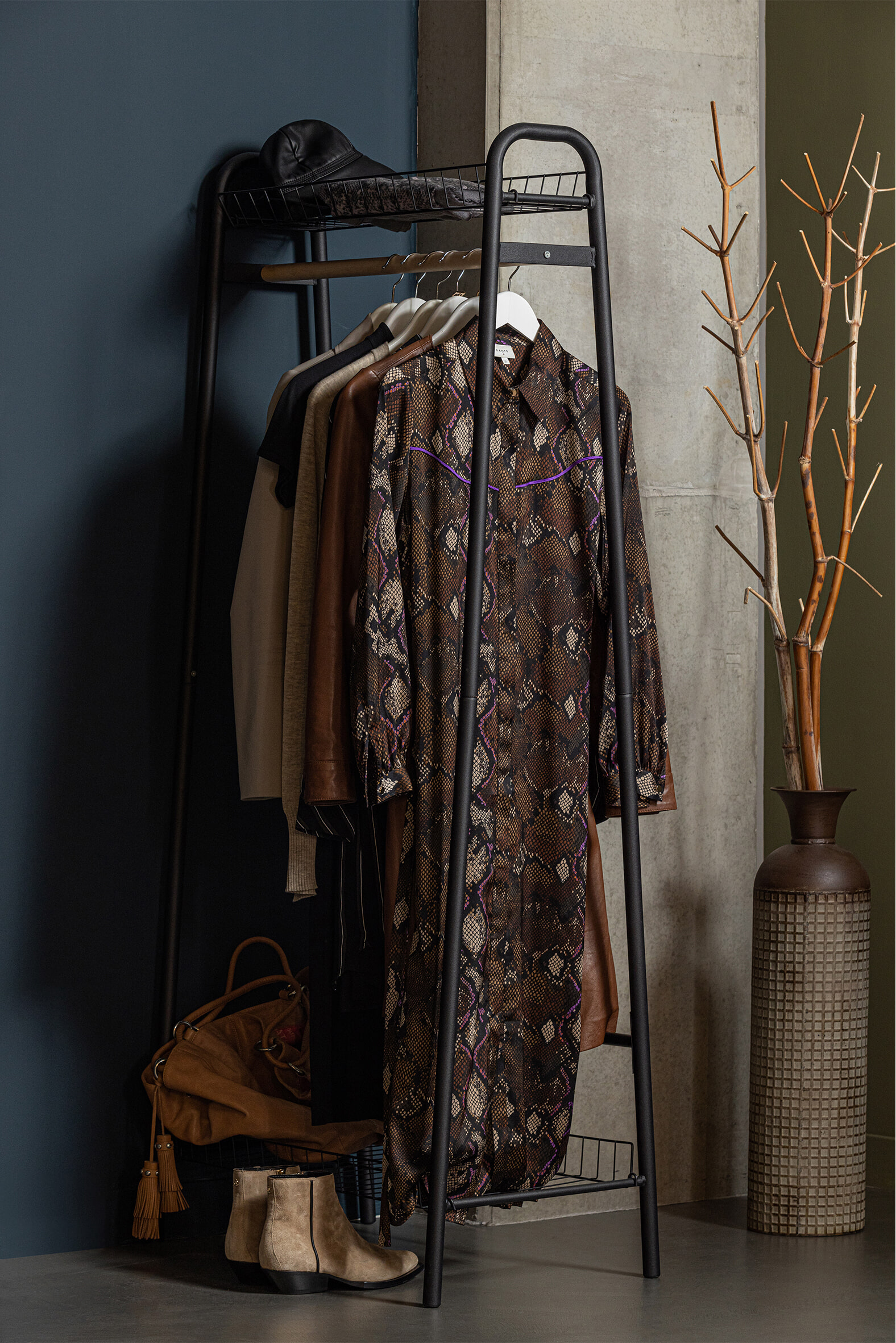 WOOOD Kledingrek 'Jovi' Metaal en hout