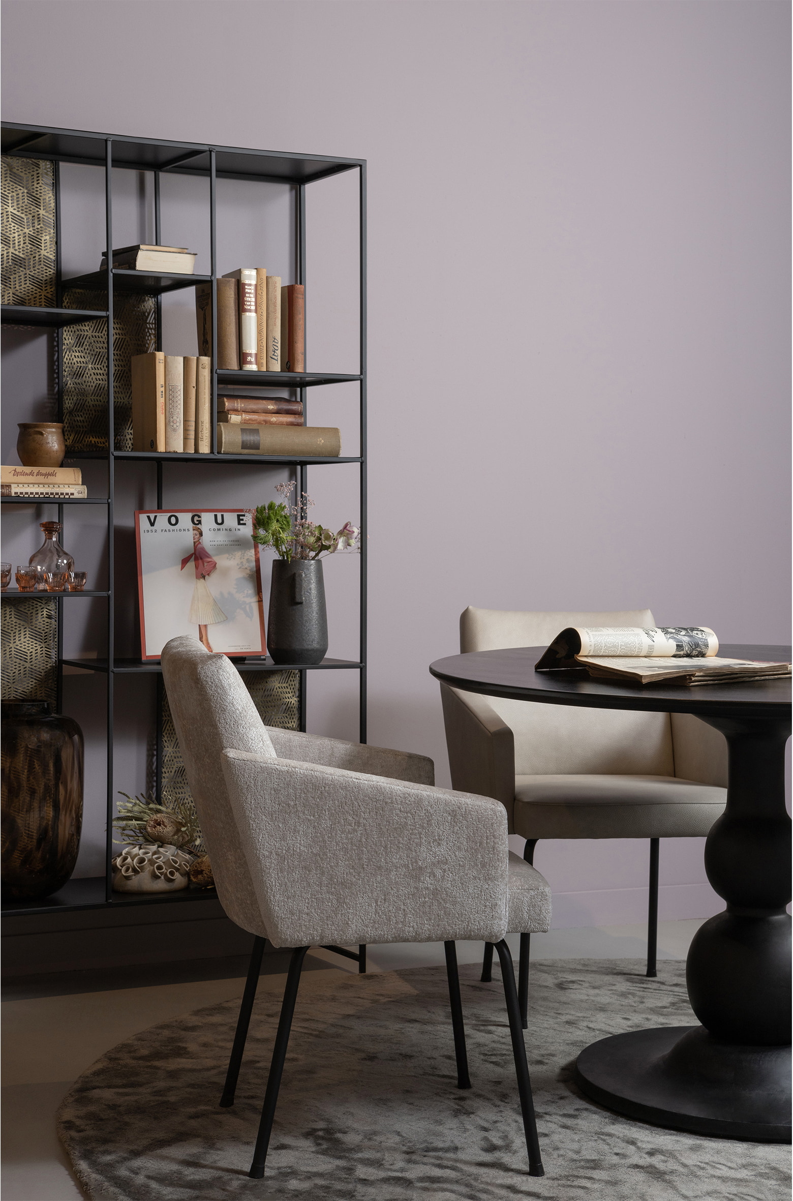 WOOOD Eetkamerstoel 'Mount' Chenille, kleur Naturel