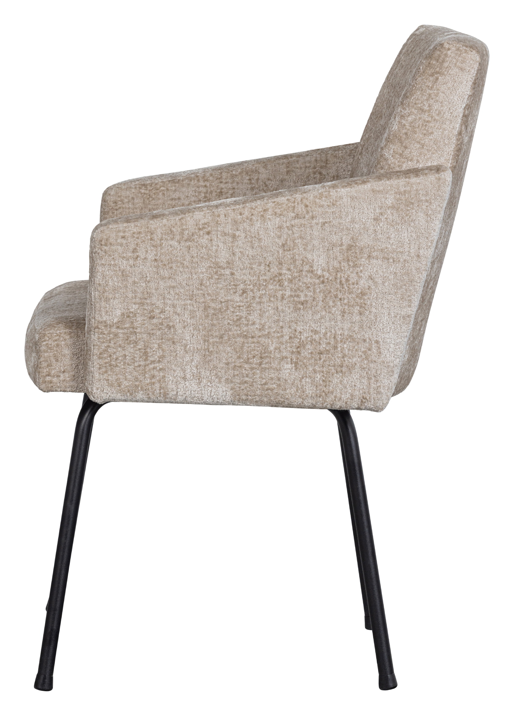 WOOOD Eetkamerstoel 'Mount' Chenille, kleur Naturel