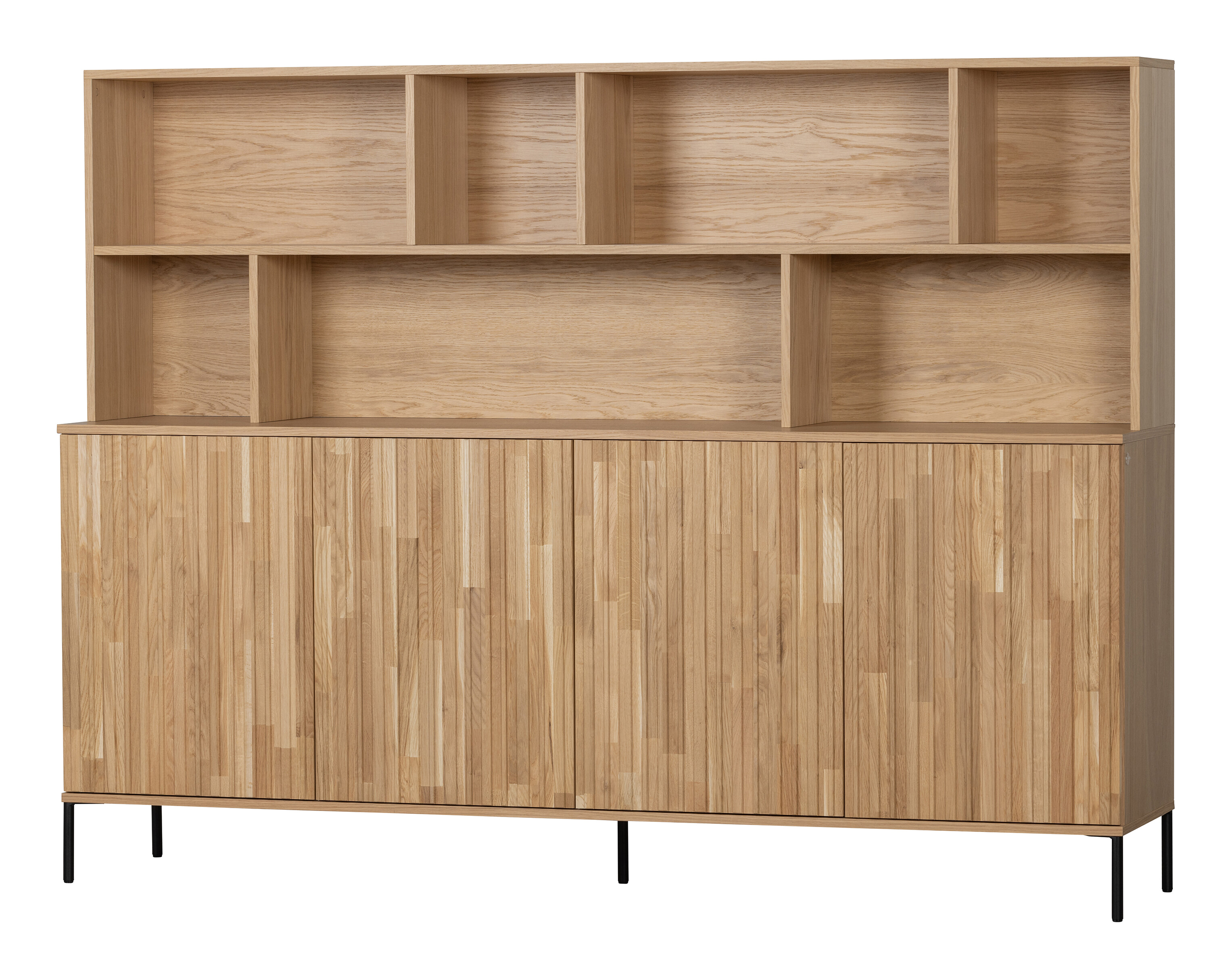 WOOOD Wandkast 'New Gravure' Eiken, 150 x 200cm, kleur Naturel