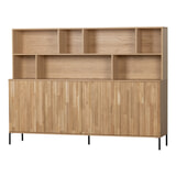 WOOOD Wandkast 'New Gravure' Eiken, 150 x 200cm, kleur Naturel