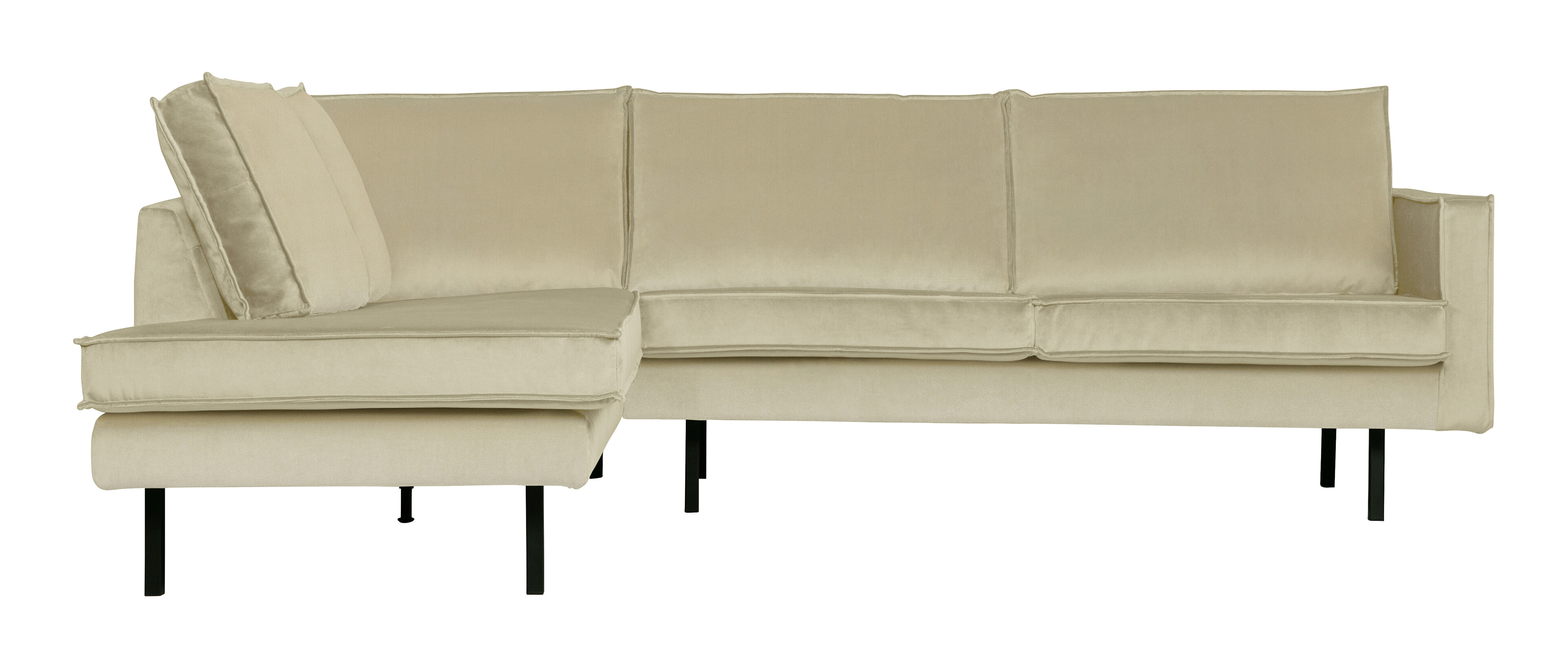 WOOOD Hoekbank 'Rodeo' Links, Velvet, kleur Pistache