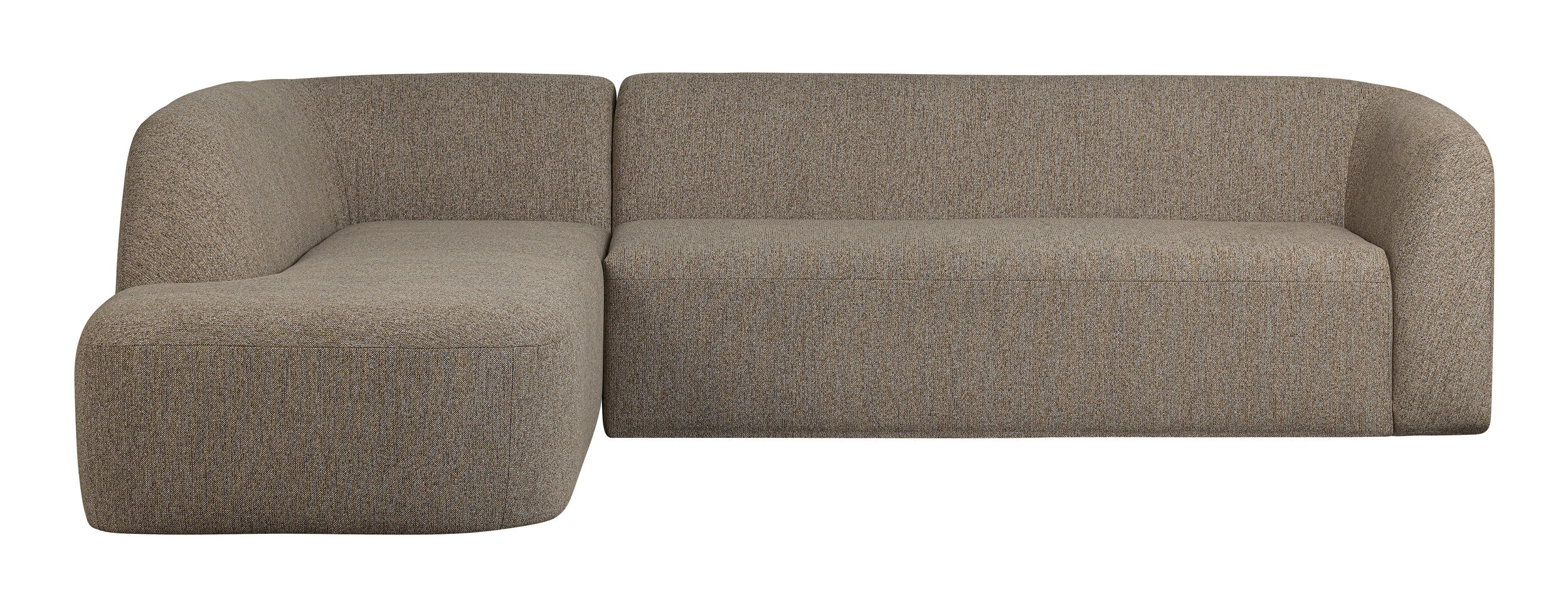 WOOOD Hoekbank 'Sloping' Links, kleur Lichtbruin Melange