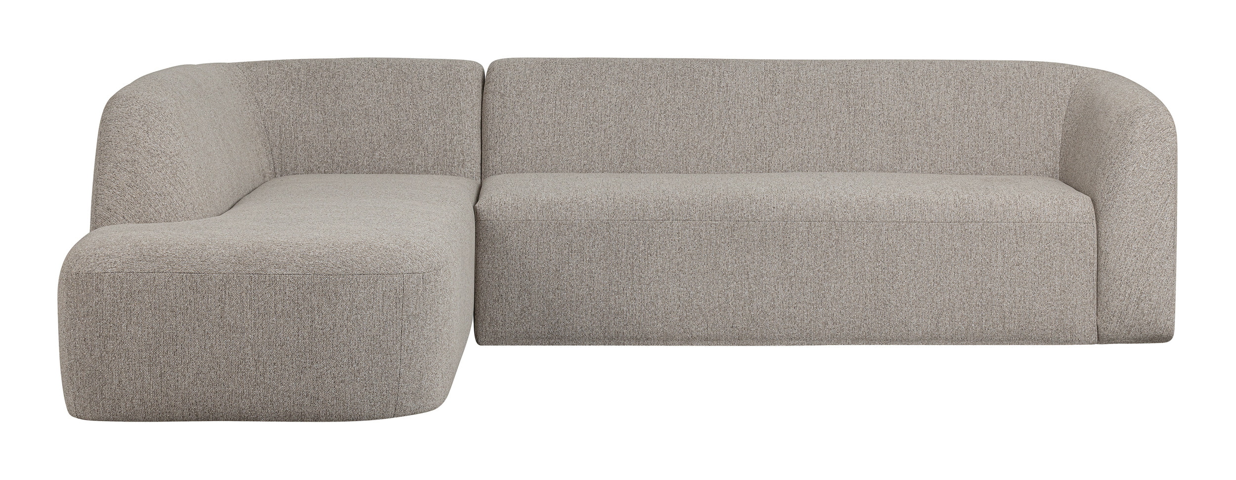 WOOOD Hoekbank 'Sloping' Links, kleur Off White Melange