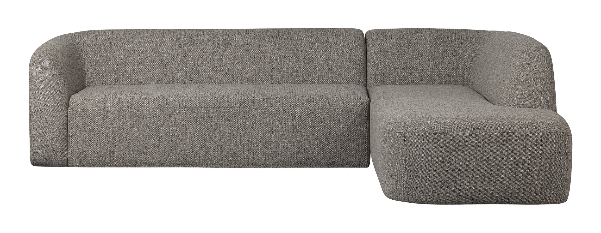 WOOOD Hoekbank 'Sloping' Rechts, kleur Grijs Melange