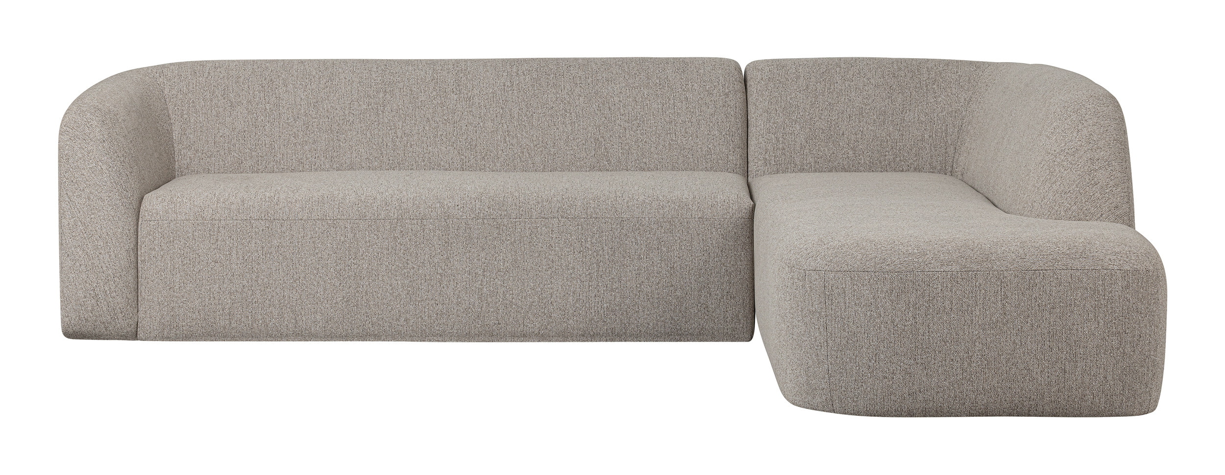 WOOOD Hoekbank 'Sloping' Rechts, kleur Off White Melange