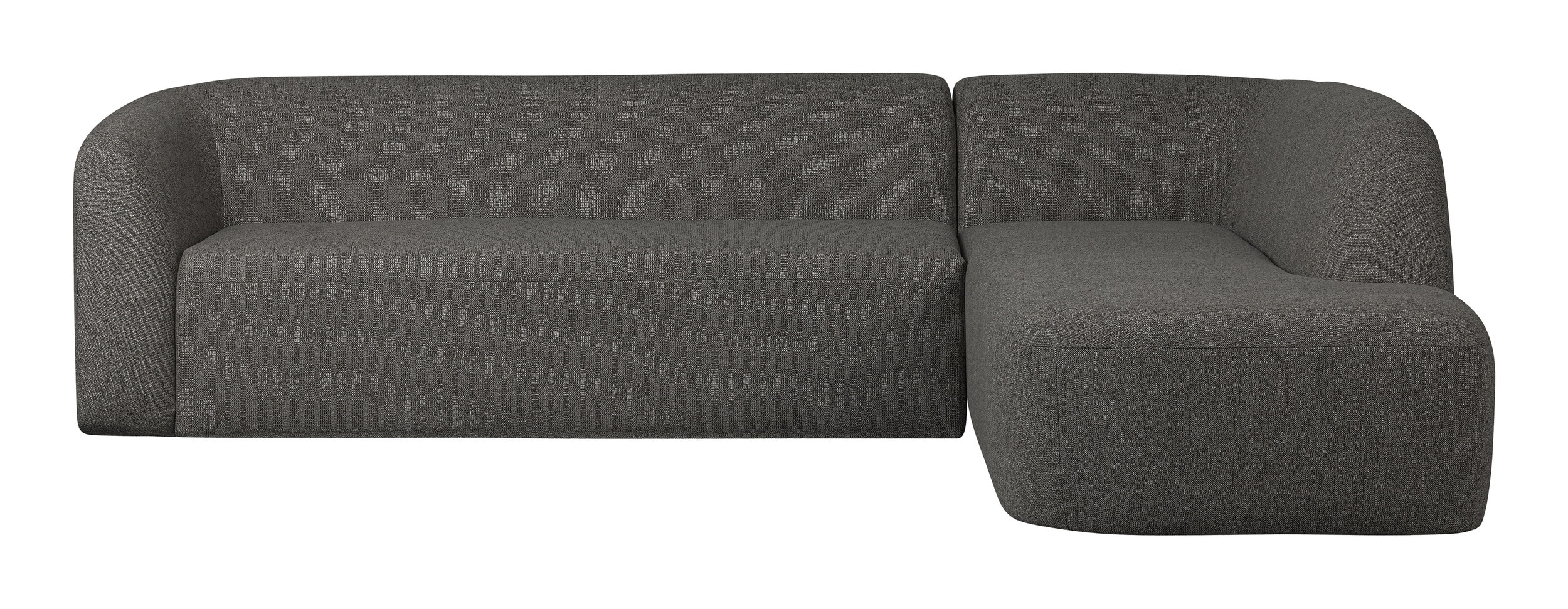 WOOOD Hoekbank 'Sloping' Rechts, kleur Antraciet Melange