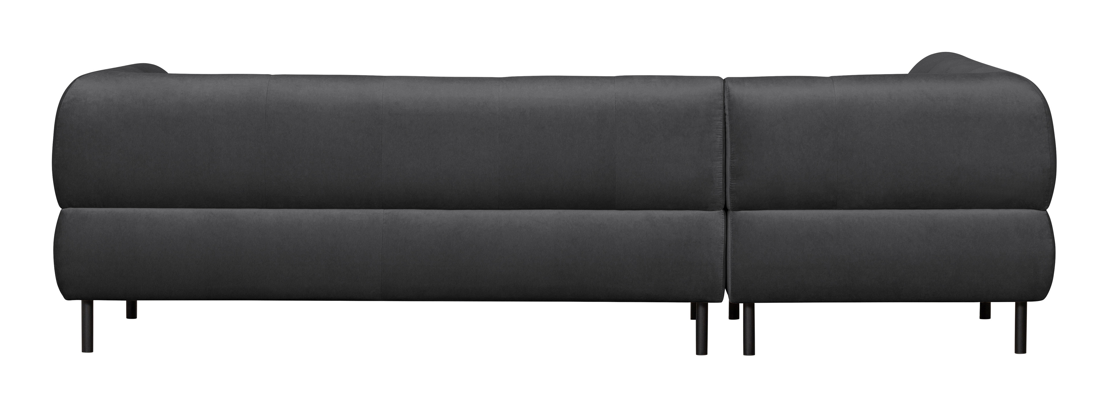 WOOOD Hoekbank 'Lloyd' Links, Velvet, kleur Cast Iron