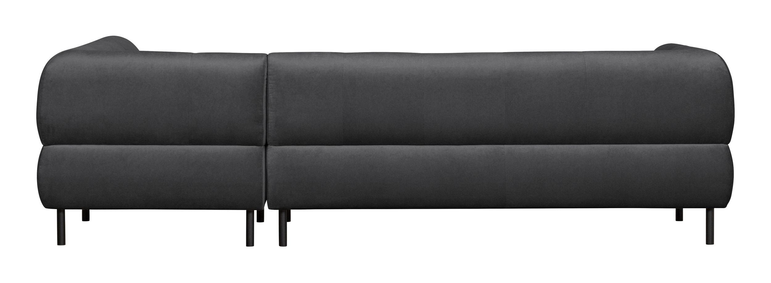 WOOOD Hoekbank 'Lloyd' Rechts, Velvet, kleur Cast Iron