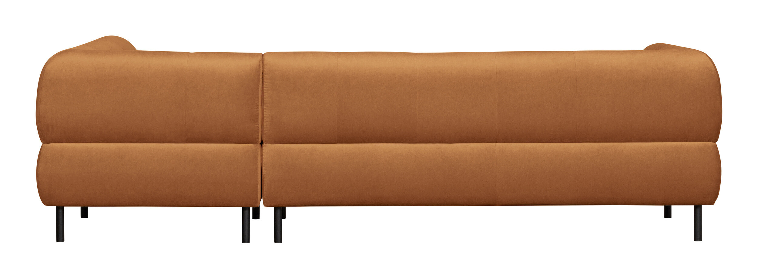WOOOD Hoekbank 'Lloyd' Rechts, Velvet, kleur Cinnamon