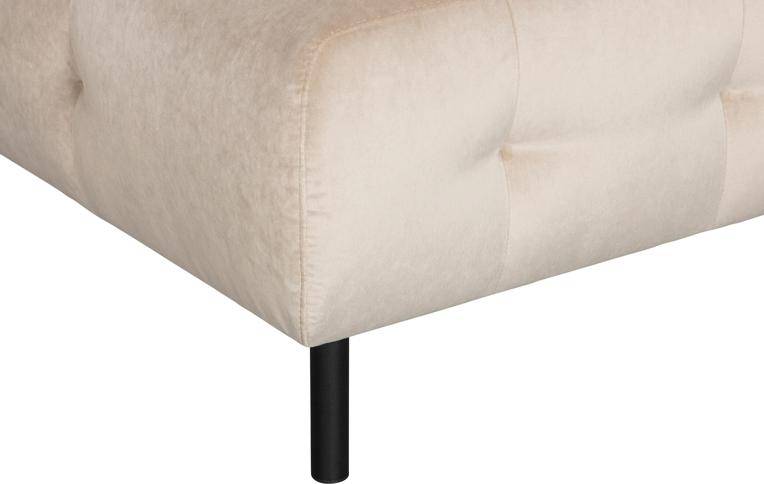 WOOOD Hoekbank 'Lloyd' Rechts, Velvet, kleur Sea Salt